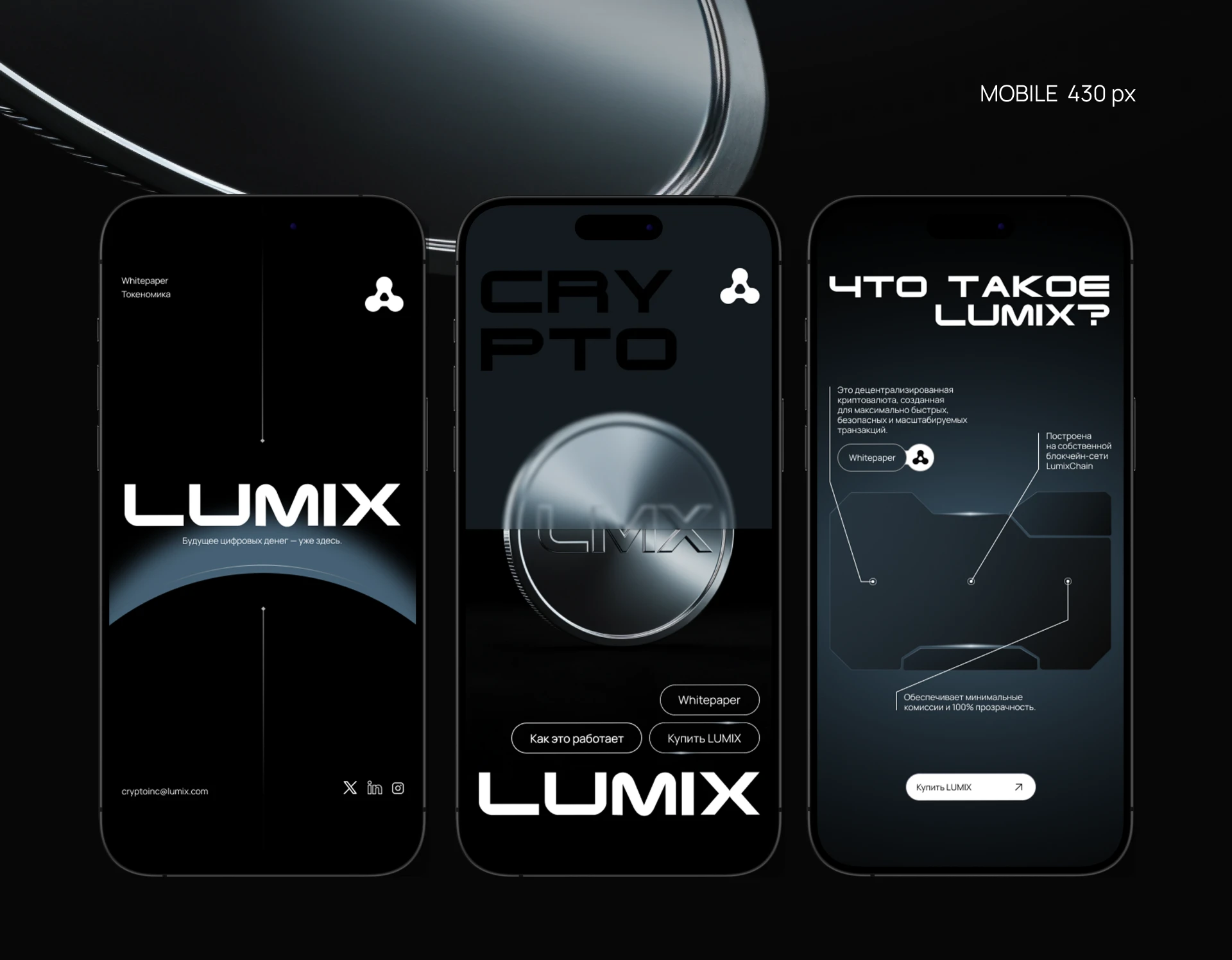 LUMIX | Crypto Website Concept | UX UI Design — Изображение №12 — Интерфейсы на Dprofile