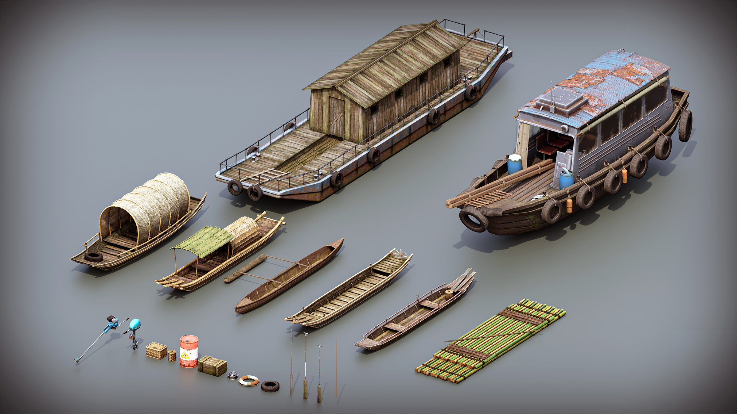 Asian boats — Изображение №1 — 3D на Dprofile