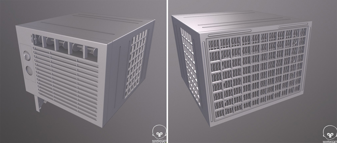 3D модель кондиционера (game ready) — Изображение №6 — 3D на Dprofile
