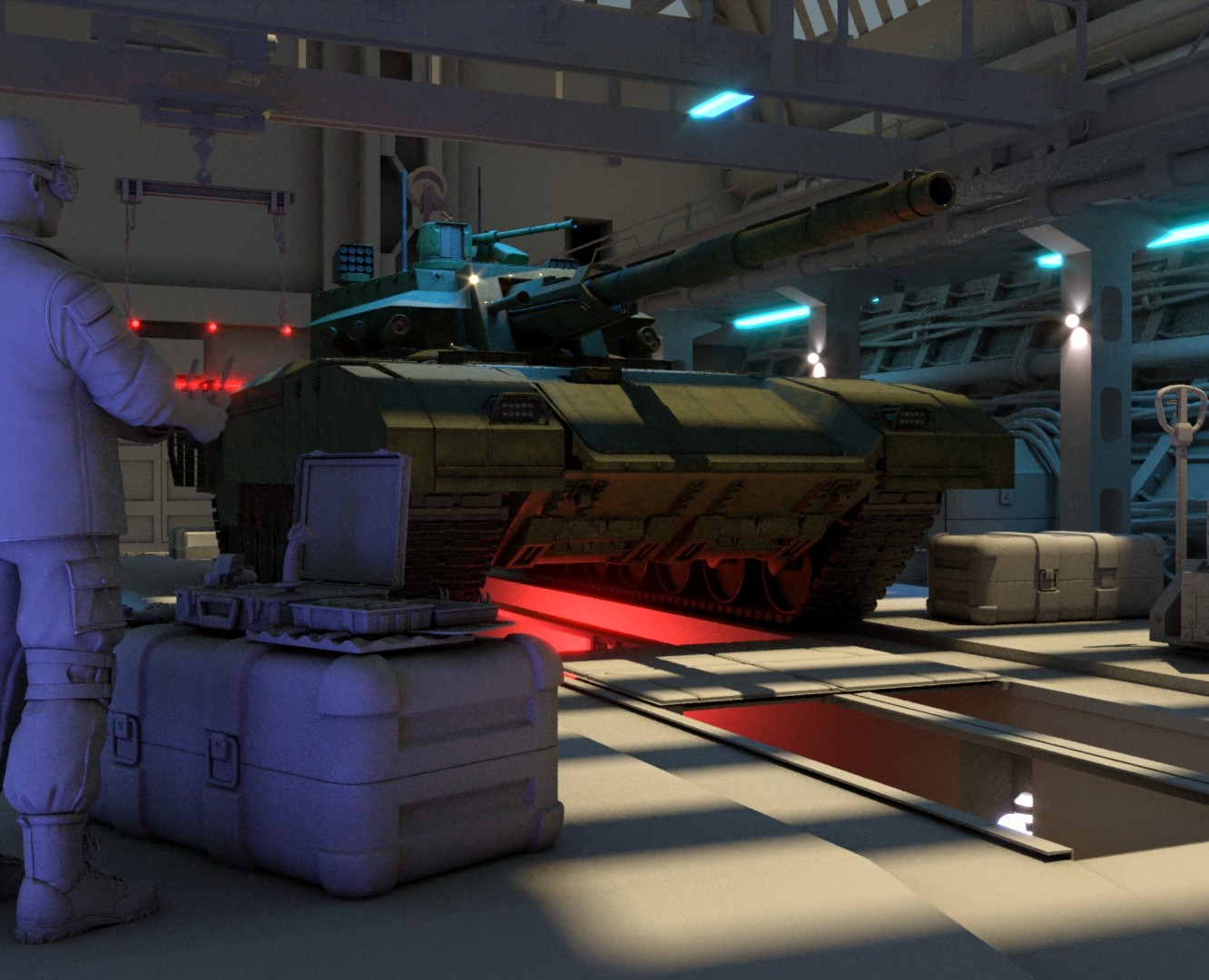 Проект ангара для танков — 3D на Dprofile