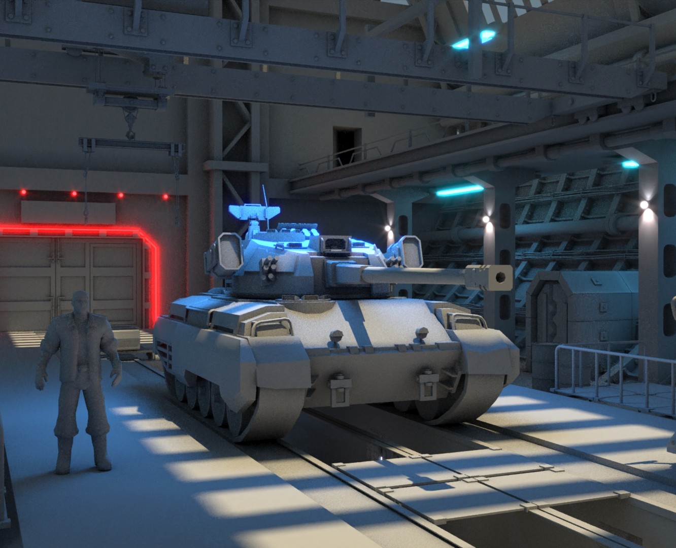 Проект ангара для танков — 3D на Dprofile