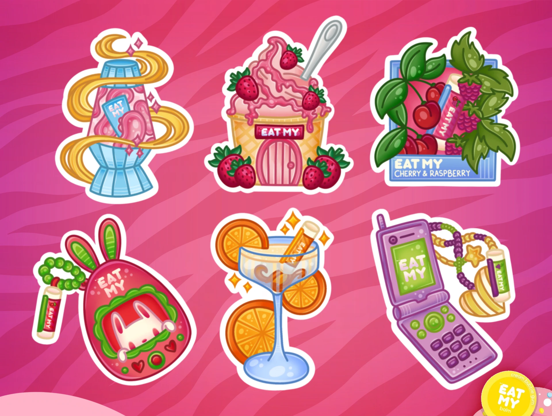 EAT MY | стикерпак — Изображение №3 — Брендинг, Иллюстрация на Dprofile