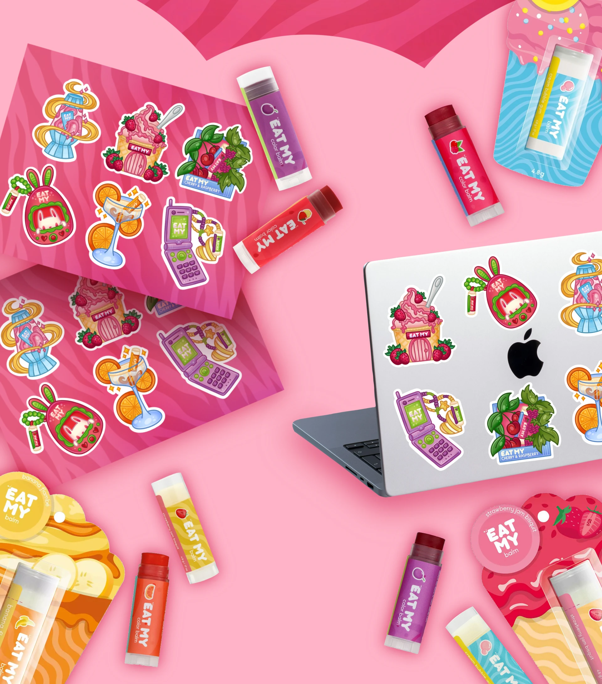 EAT MY | стикерпак — Изображение №4 — Брендинг, Иллюстрация на Dprofile