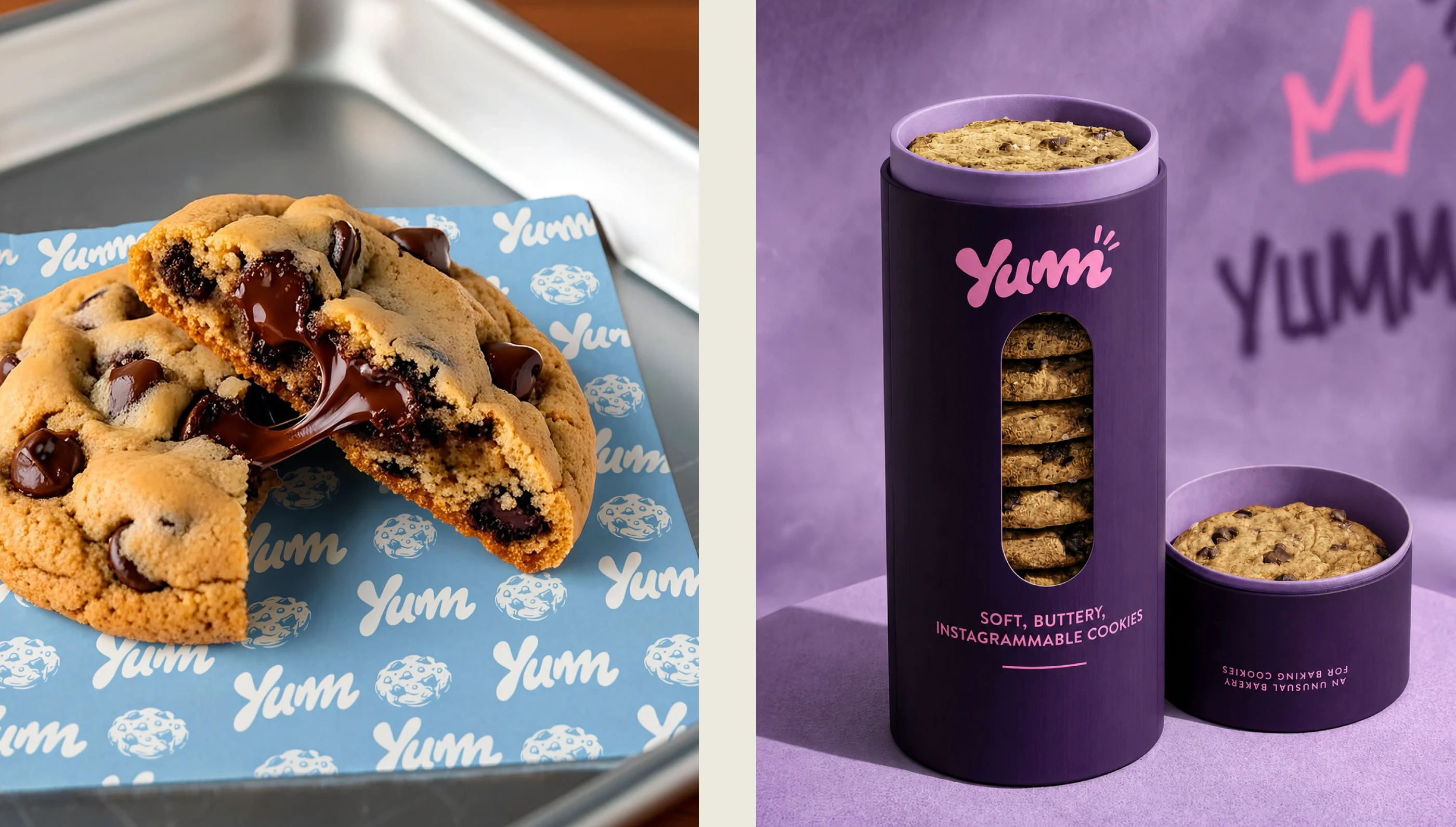 Yumm | Branding | Брендинг | Brand Identity | Cookie brand … — Изображение №9 — Брендинг на Dprofile