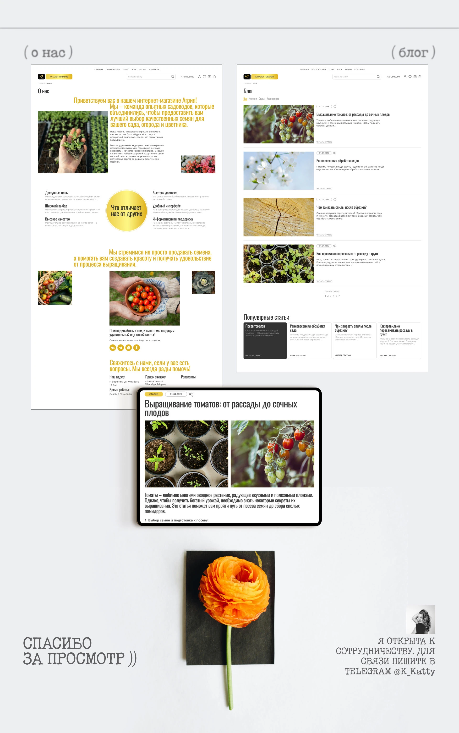 Интернет-магазин Агрия — Изображение №7 — Интерфейсы, Брендинг на Dprofile