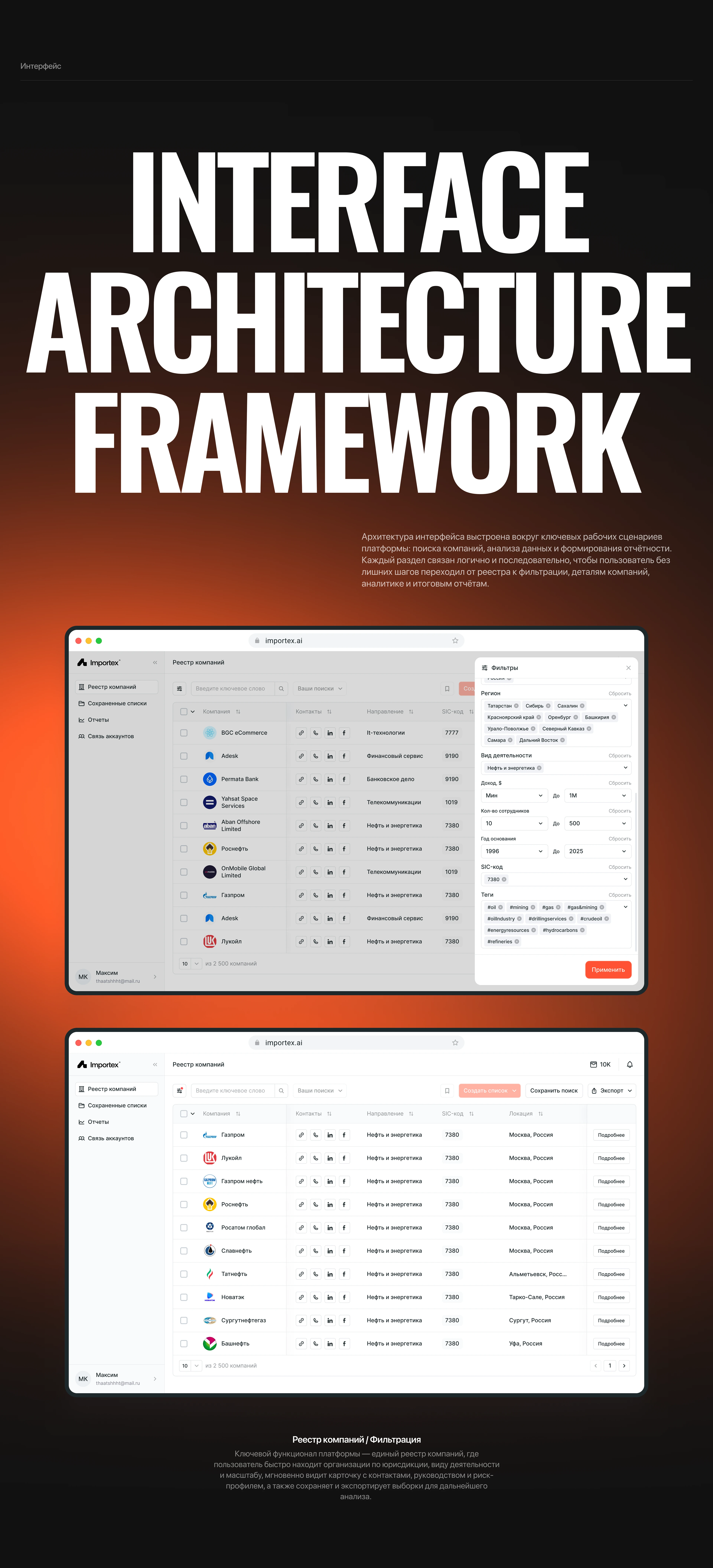 Web-App | Importex — Изображение №7 — Интерфейсы на Dprofile