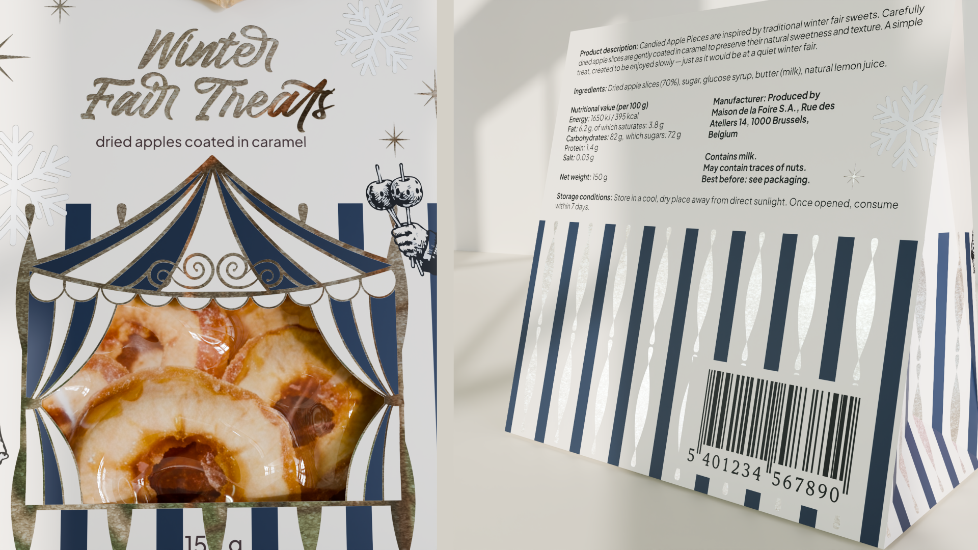 Дизайн упаковки для праздничных сладостей в винтажном стиле — Изображение №7 — Брендинг, 3D на Dprofile