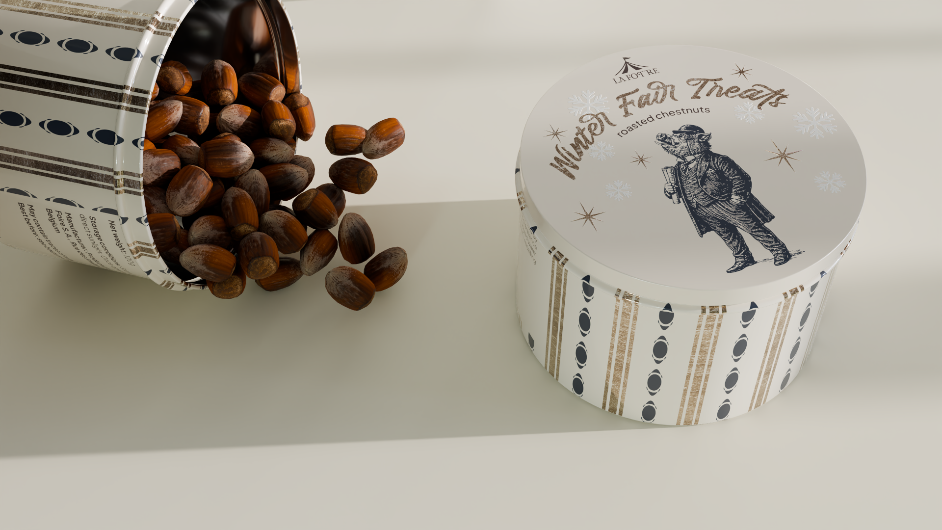 Дизайн упаковки для праздничных сладостей в винтажном стиле — Изображение №10 — Брендинг, 3D на Dprofile