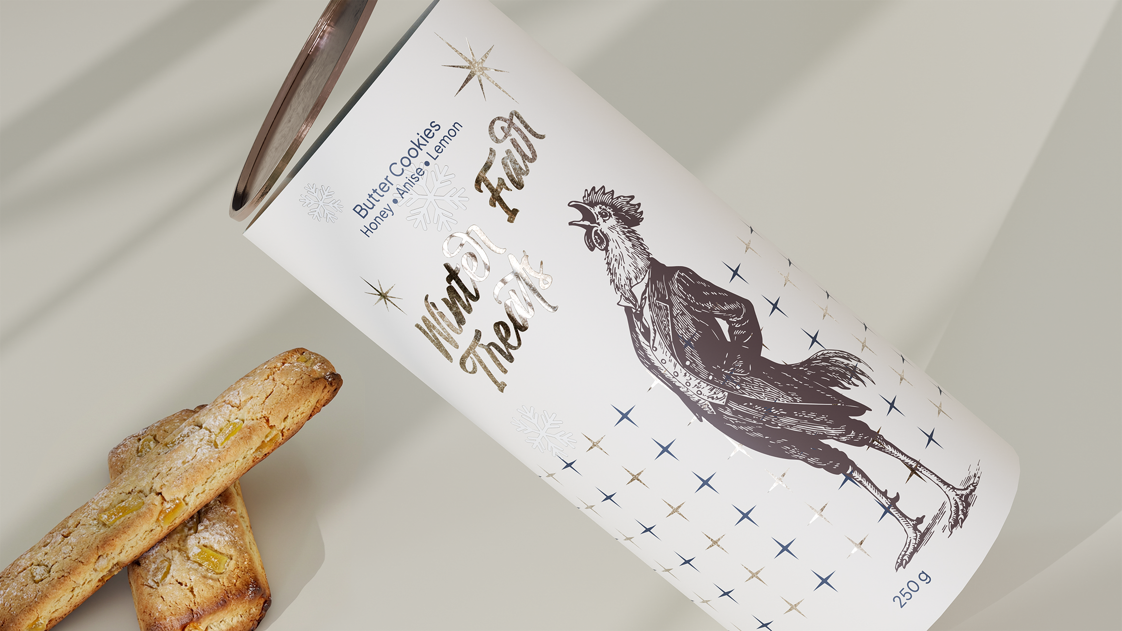 Дизайн упаковки для праздничных сладостей в винтажном стиле — Изображение №3 — Брендинг, 3D на Dprofile