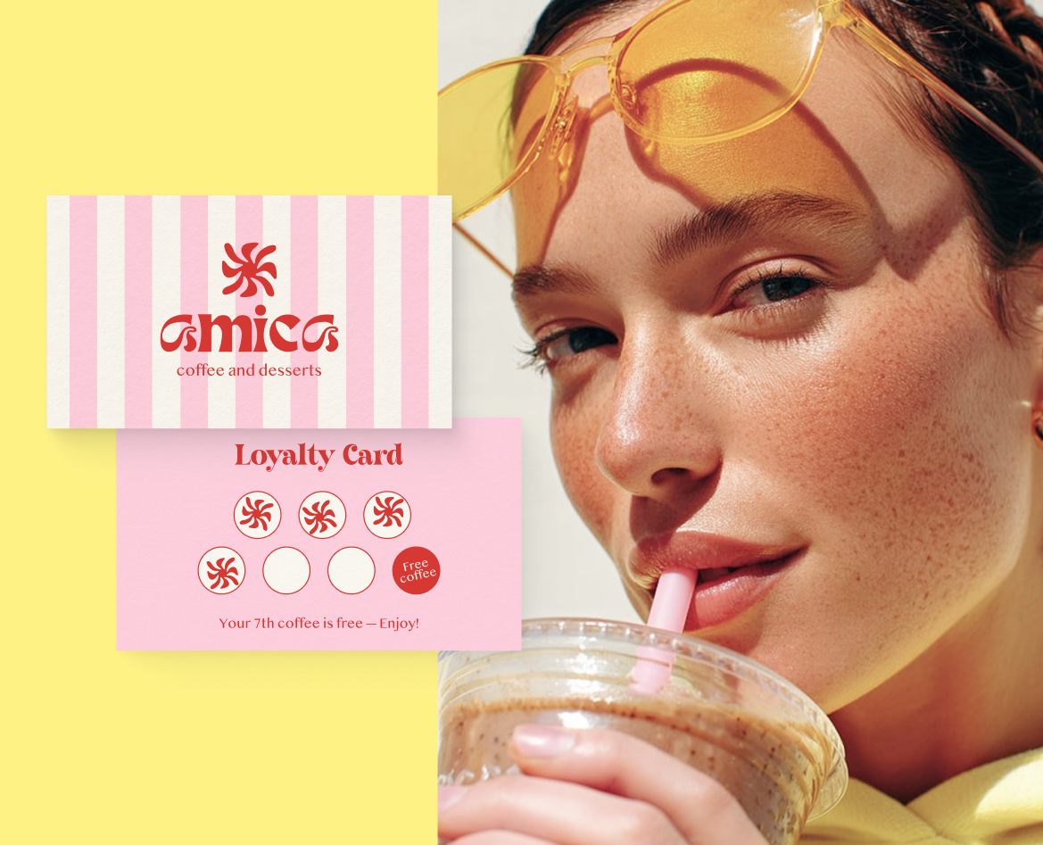 Brand identity / фирменный стиль / cafe / Amica — Брендинг на Dprofile