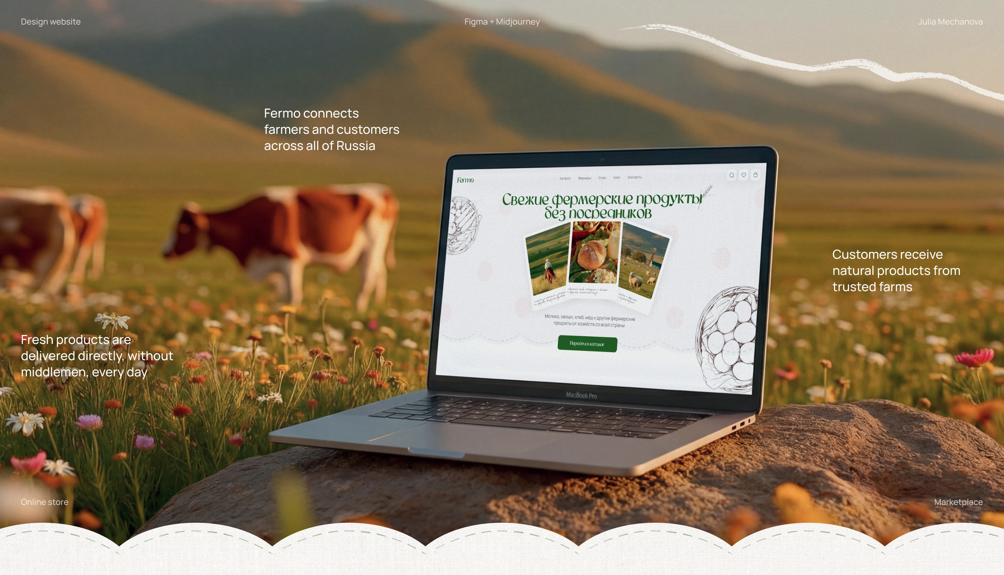 UI дизайн сайта фермерской продукции — Изображение №1 — Интерфейсы на Dprofile