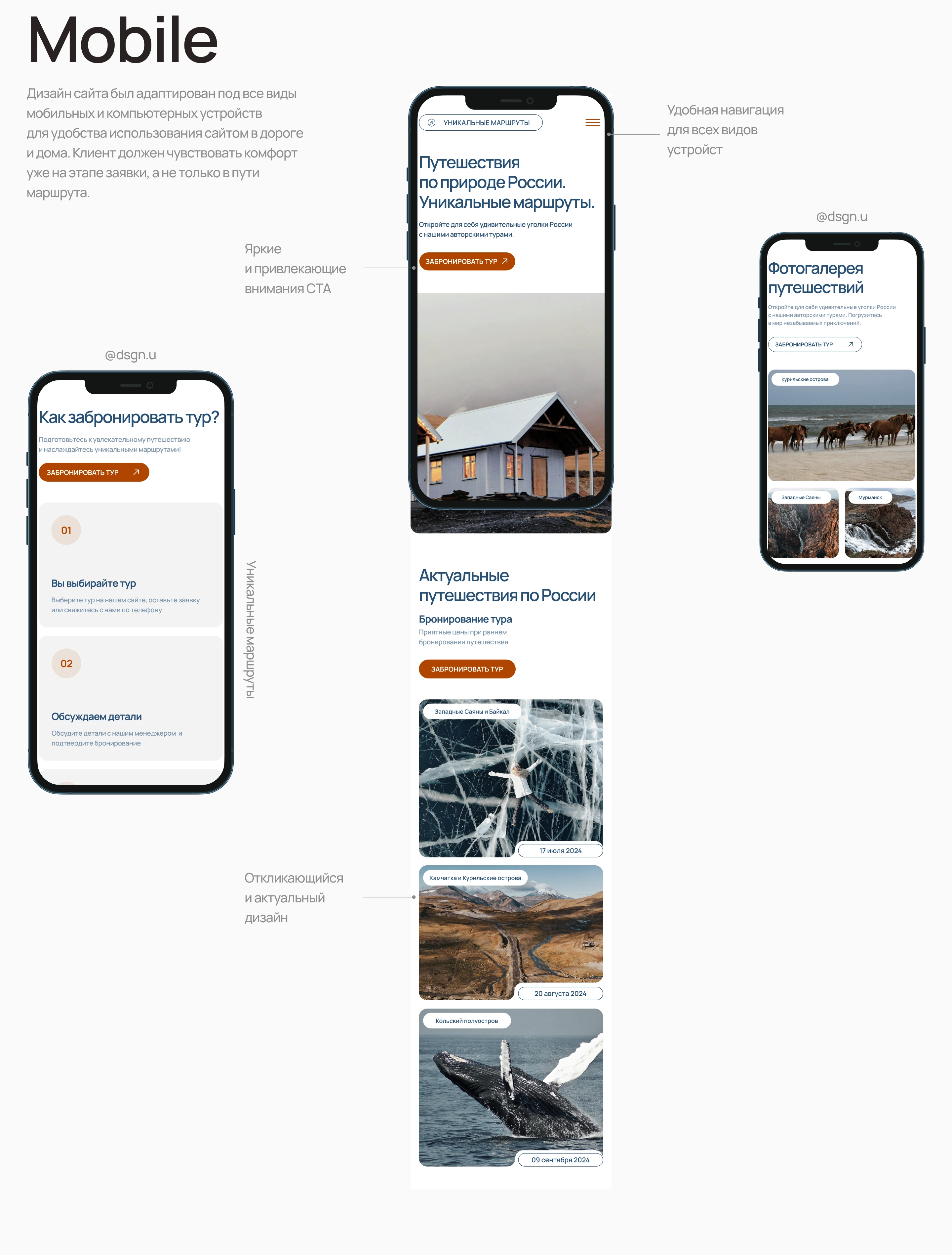 Web-Design / Дизайн сайта для туристической компании — Изображение №2 — Интерфейсы на Dprofile