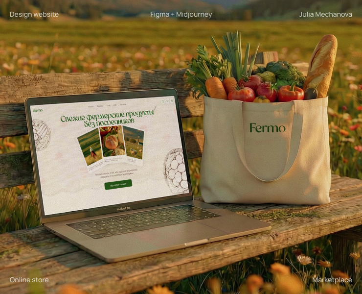 UI дизайн сайта фермерской продукции на Dprofile