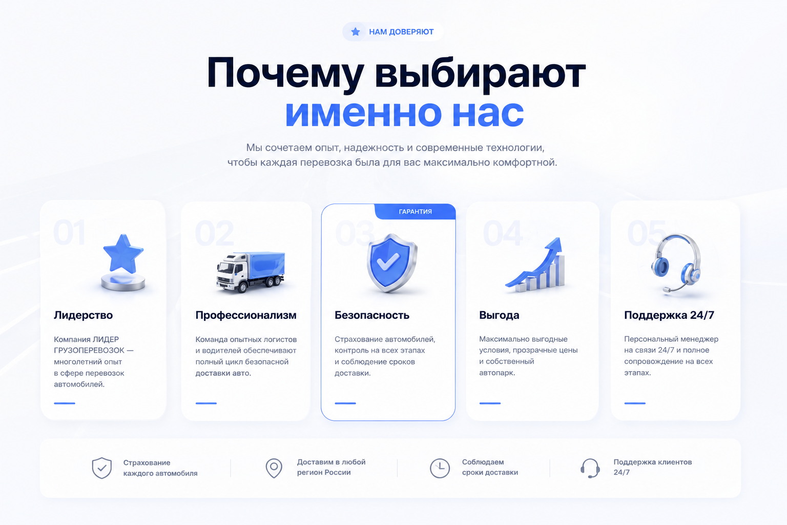 Лэндинг для транспортной компании — Изображение №5 — Интерфейсы на Dprofile
