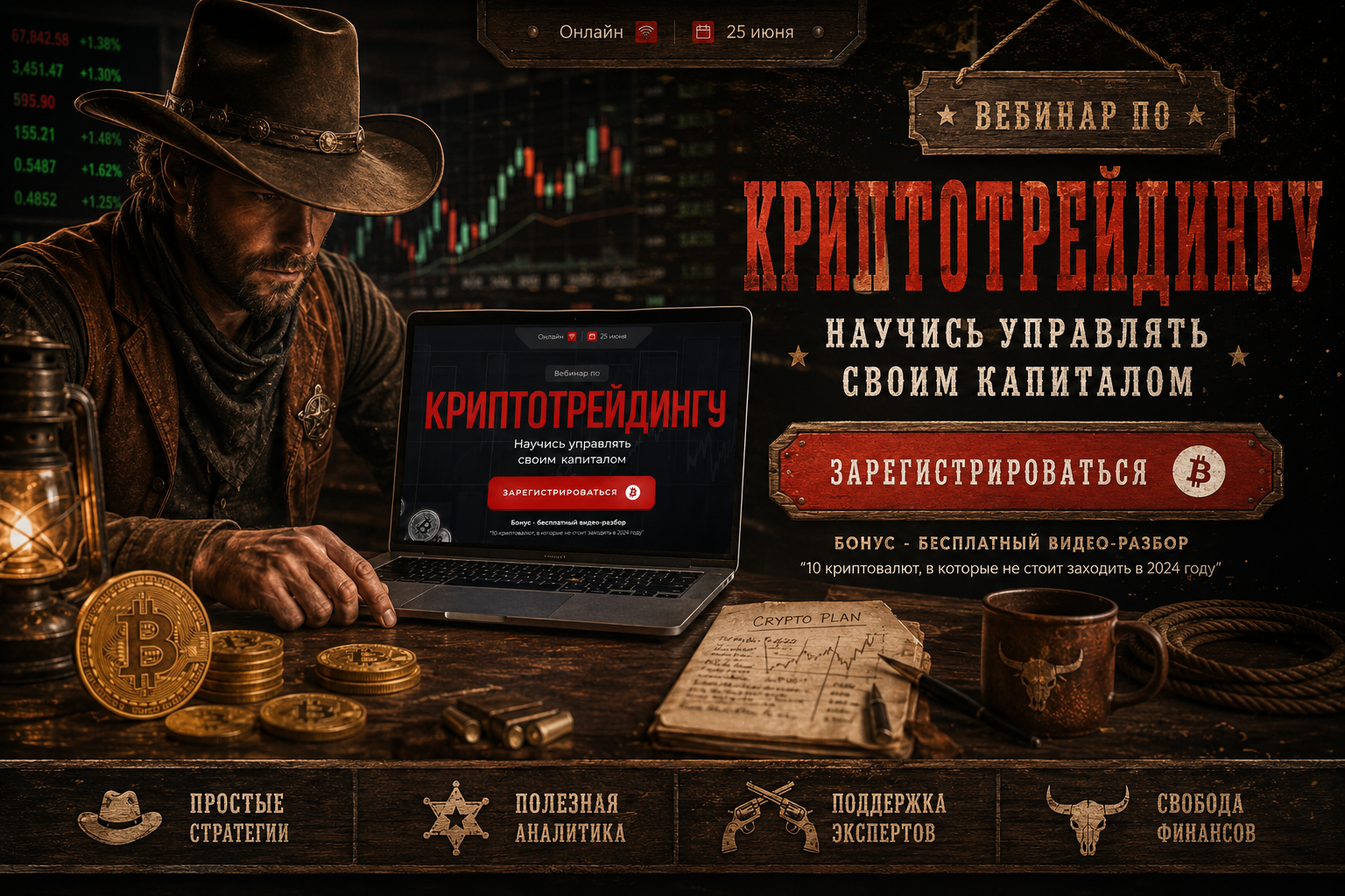 Вебинар по криптотрейдингу — Изображение №3 — Интерфейсы, Брендинг на Dprofile