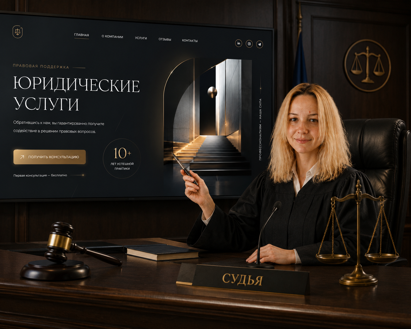 Лэндинг юридической компании! — Изображение №1 — Интерфейсы на Dprofile