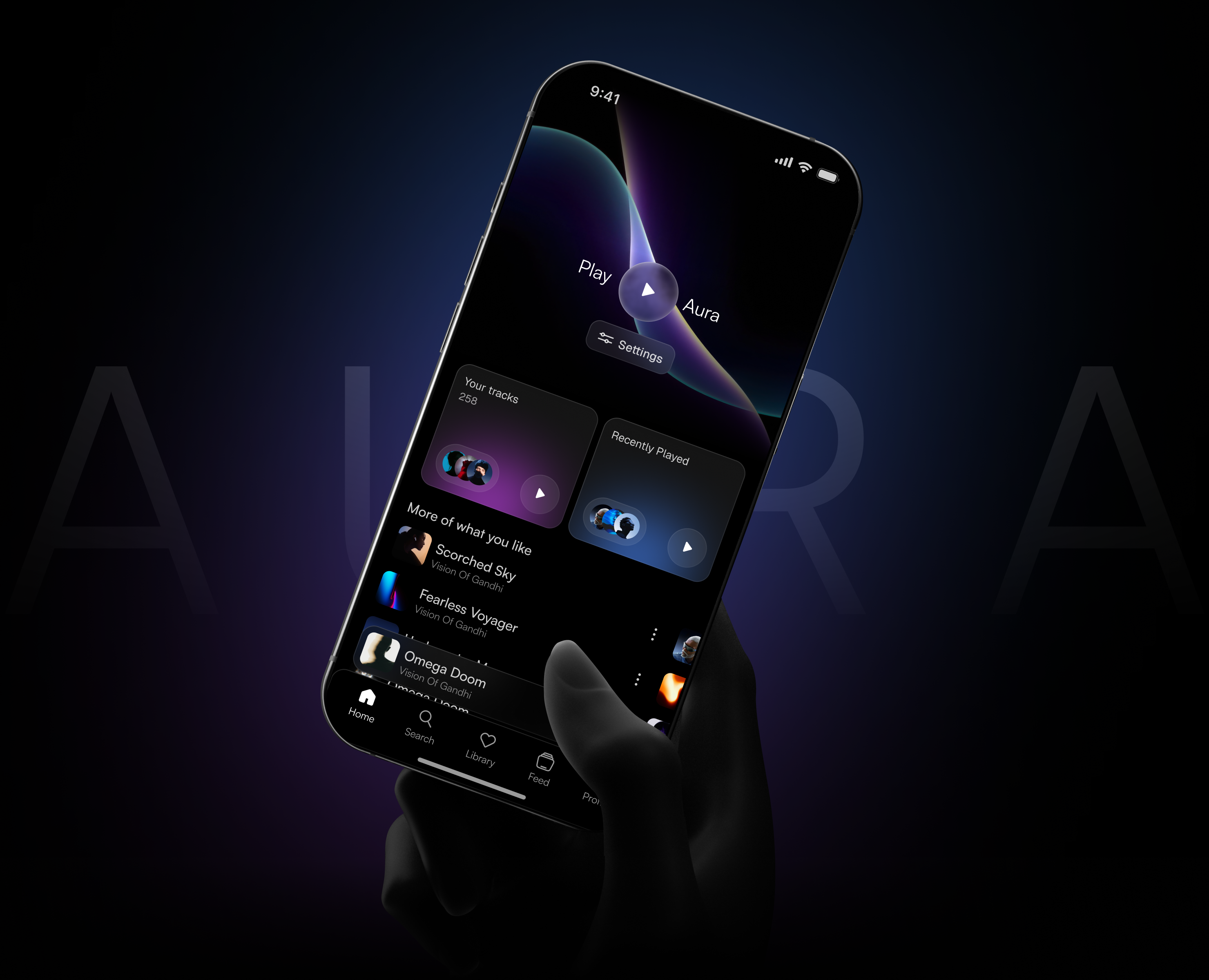Aura app — Интерфейсы на Dprofile