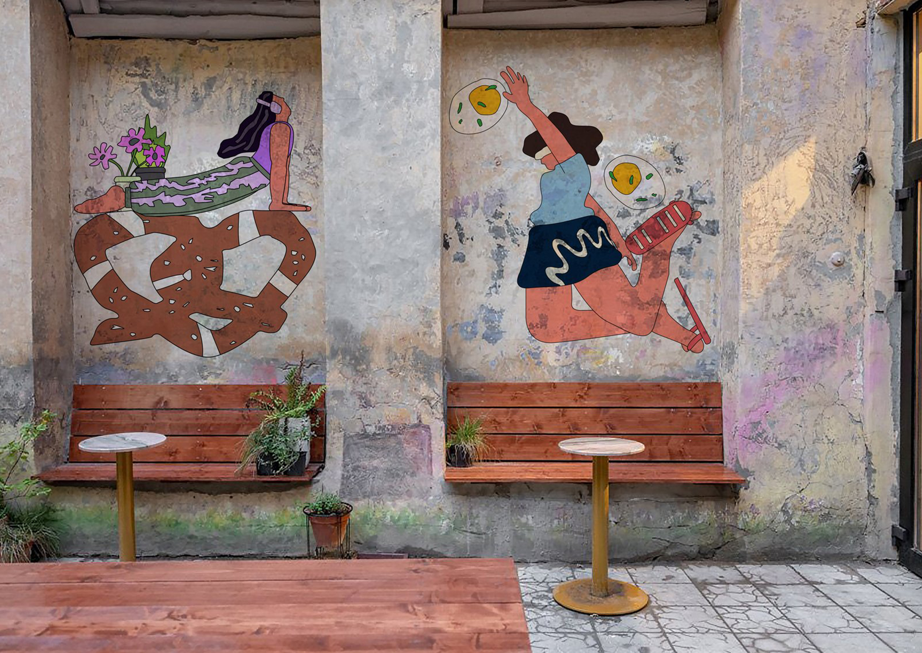 Иллюстрации для ресторана-пекарни Ivory Garden — Изображение №11 — Брендинг, Иллюстрация на Dprofile