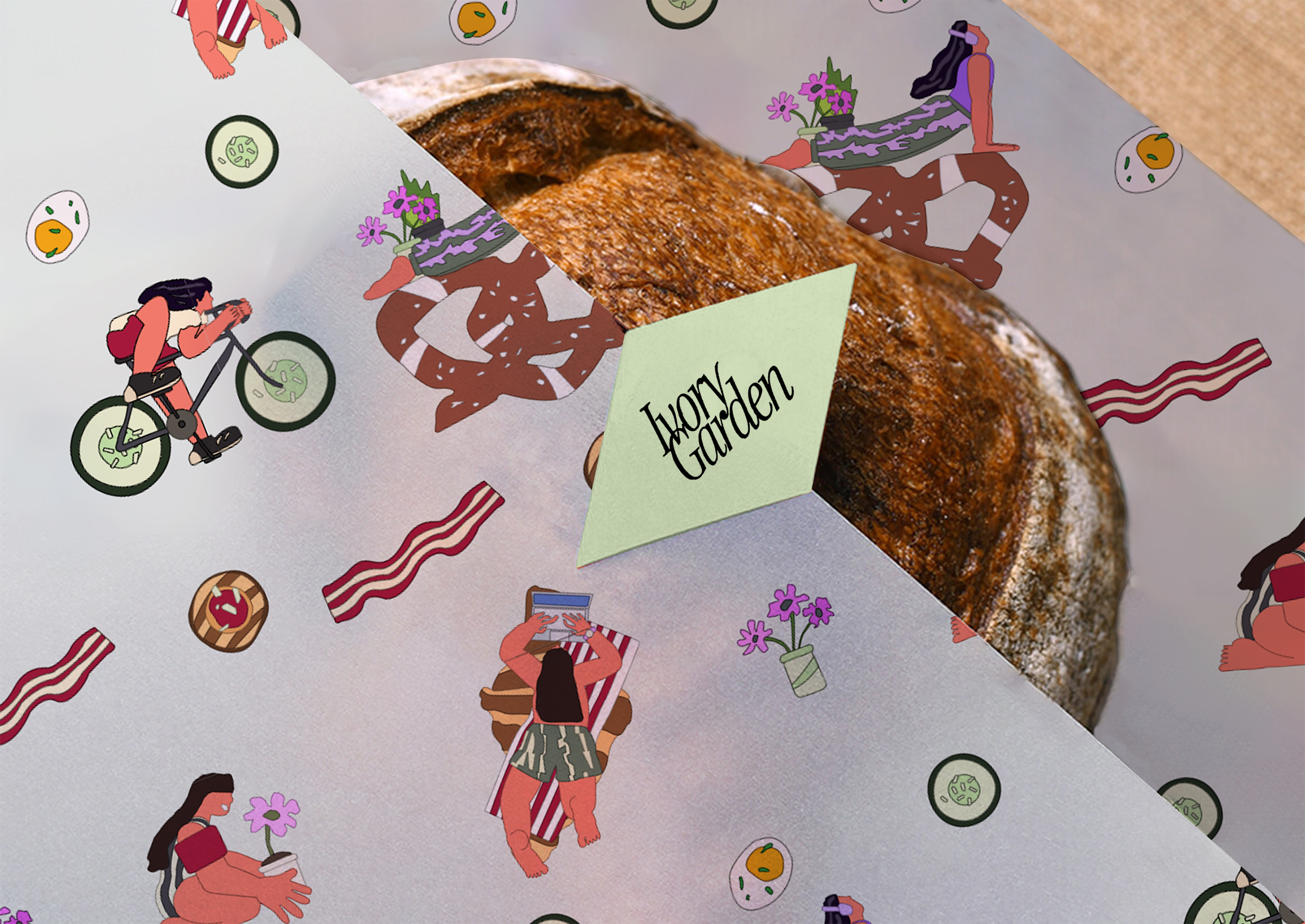 Иллюстрации для ресторана-пекарни Ivory Garden — Изображение №6 — Брендинг, Иллюстрация на Dprofile