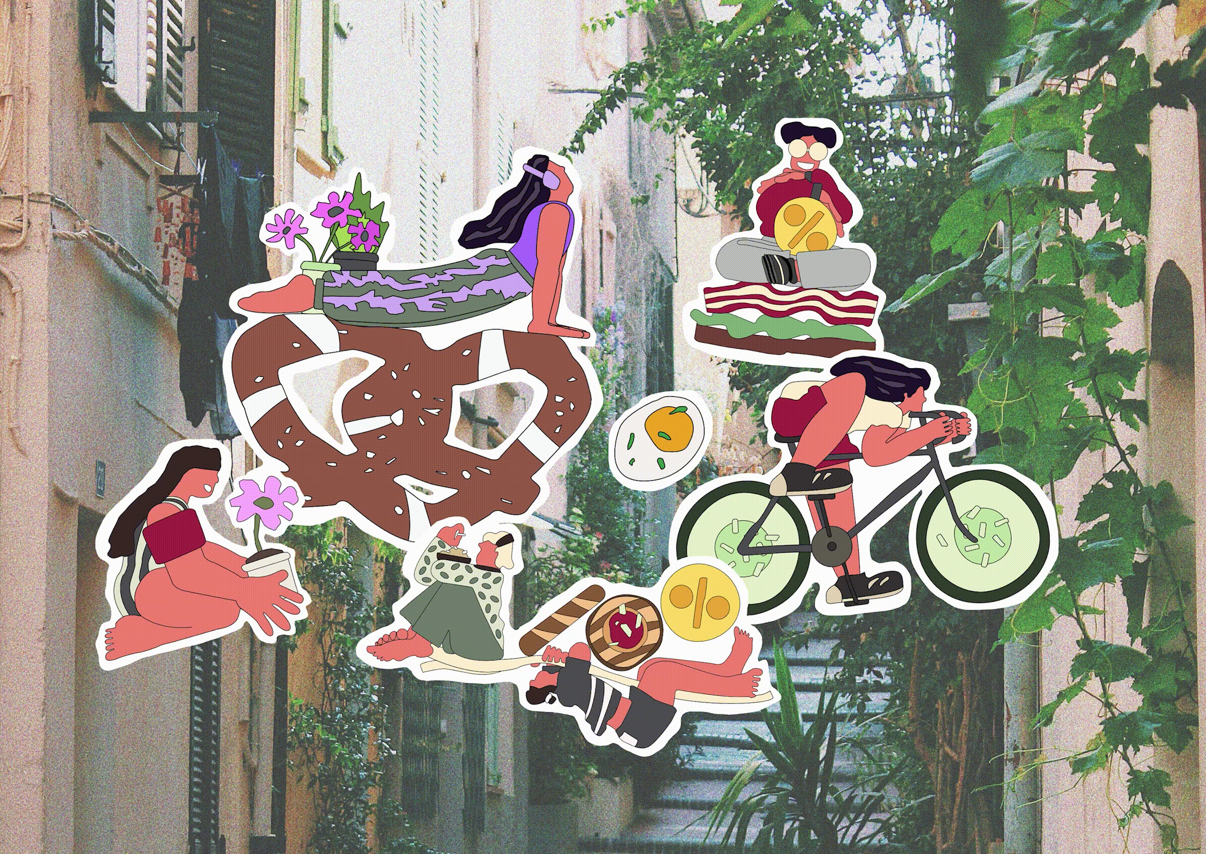 Иллюстрации для ресторана-пекарни Ivory Garden — Изображение №1 — Брендинг, Иллюстрация на Dprofile