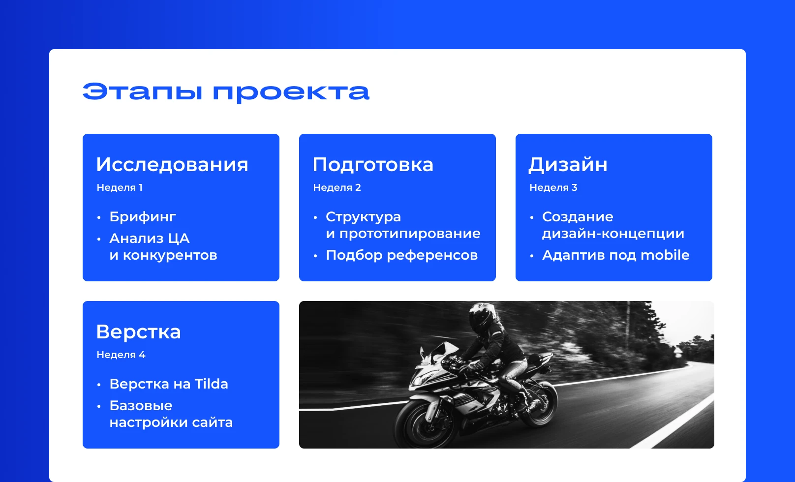 Web-design | Создание сайта на Tilda для мотошколы — Изображение №3 — Интерфейсы, Брендинг на Dprofile