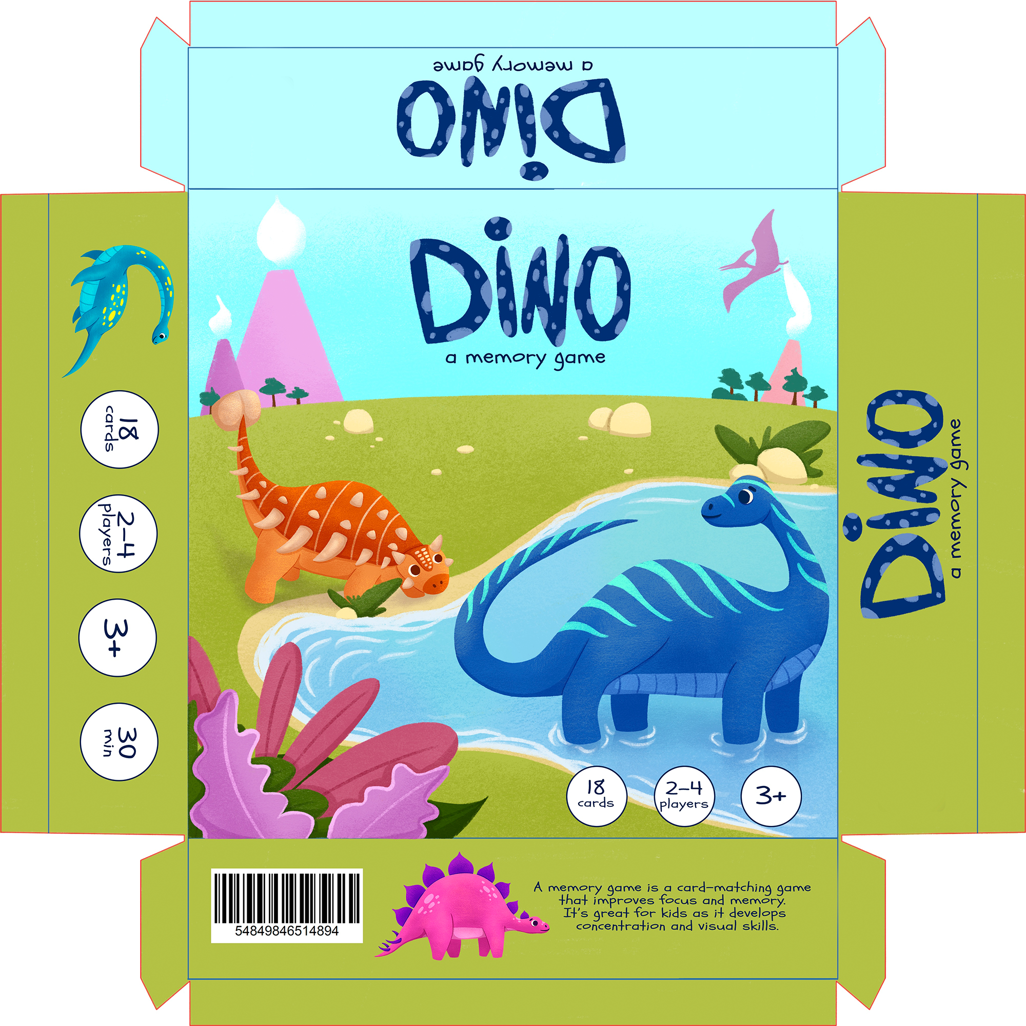 Настольная игра Dino memory — Изображение №4 — Иллюстрация, Графика на Dprofile
