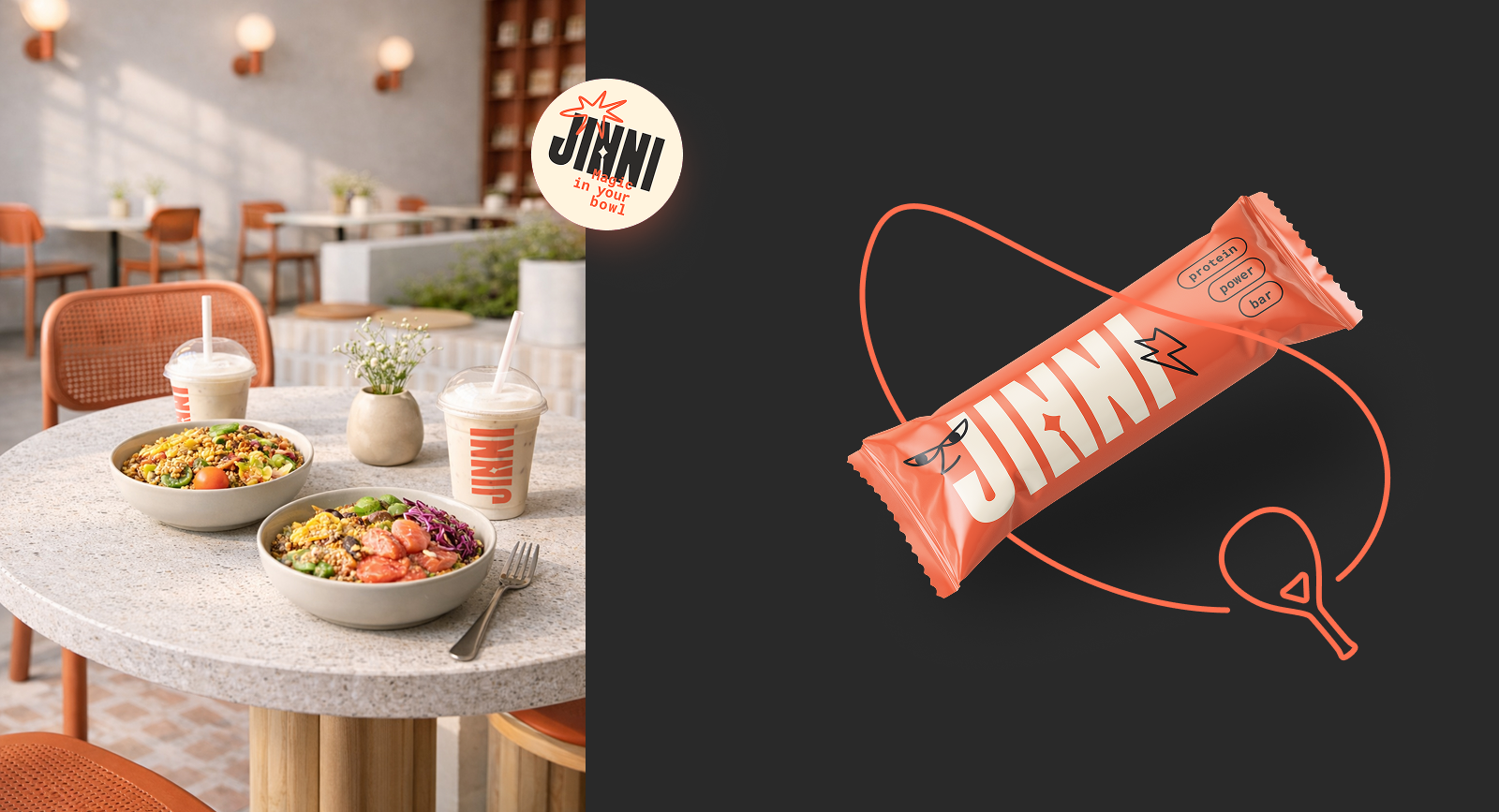 JINNI | Брендинг стильного кафе — Изображение №13 — Брендинг, Графика на Dprofile