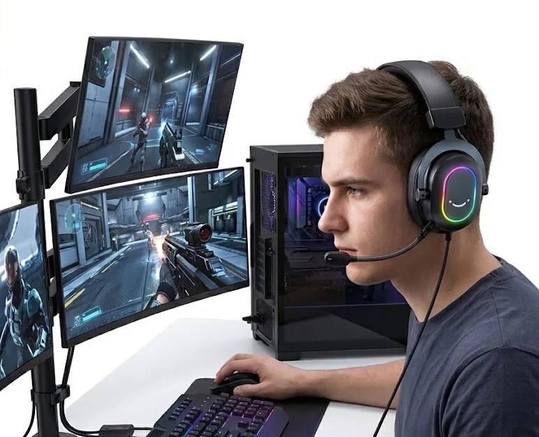 Серия карточек товара для игровых наушников. — Брендинг, Графика на Dprofile