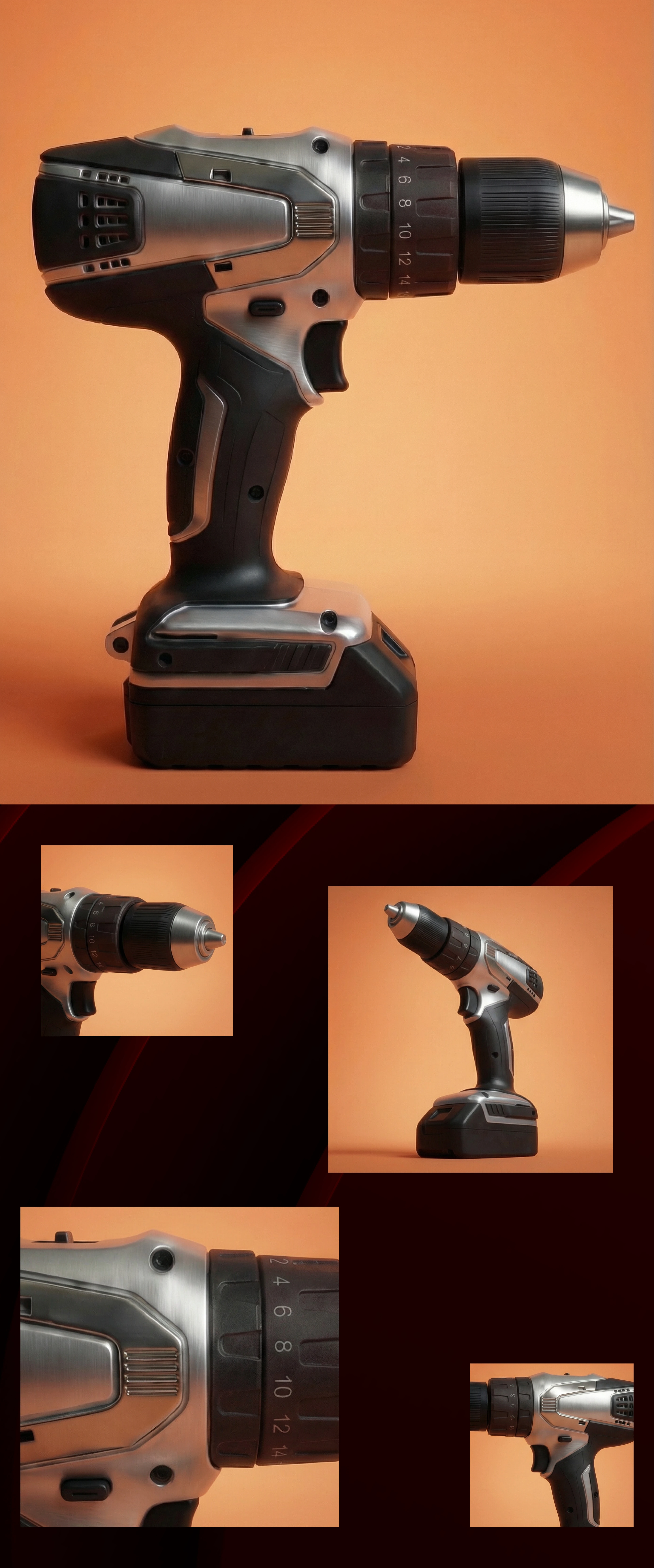 ИИ-кейс / Product visualization / Drill — Изображение №5 — 3D, Промдизайн на Dprofile