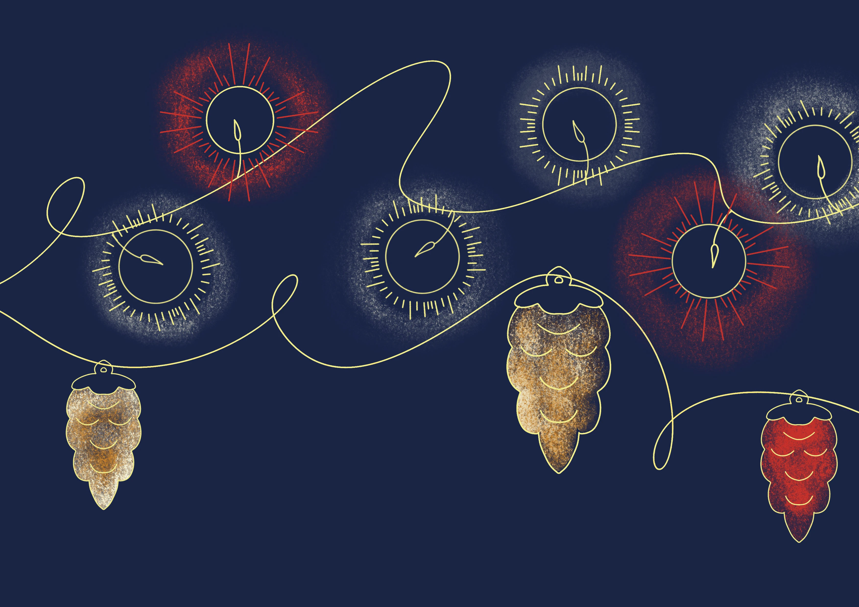 Новогодняя ночь — Изображение №3 — Иллюстрация на Dprofile