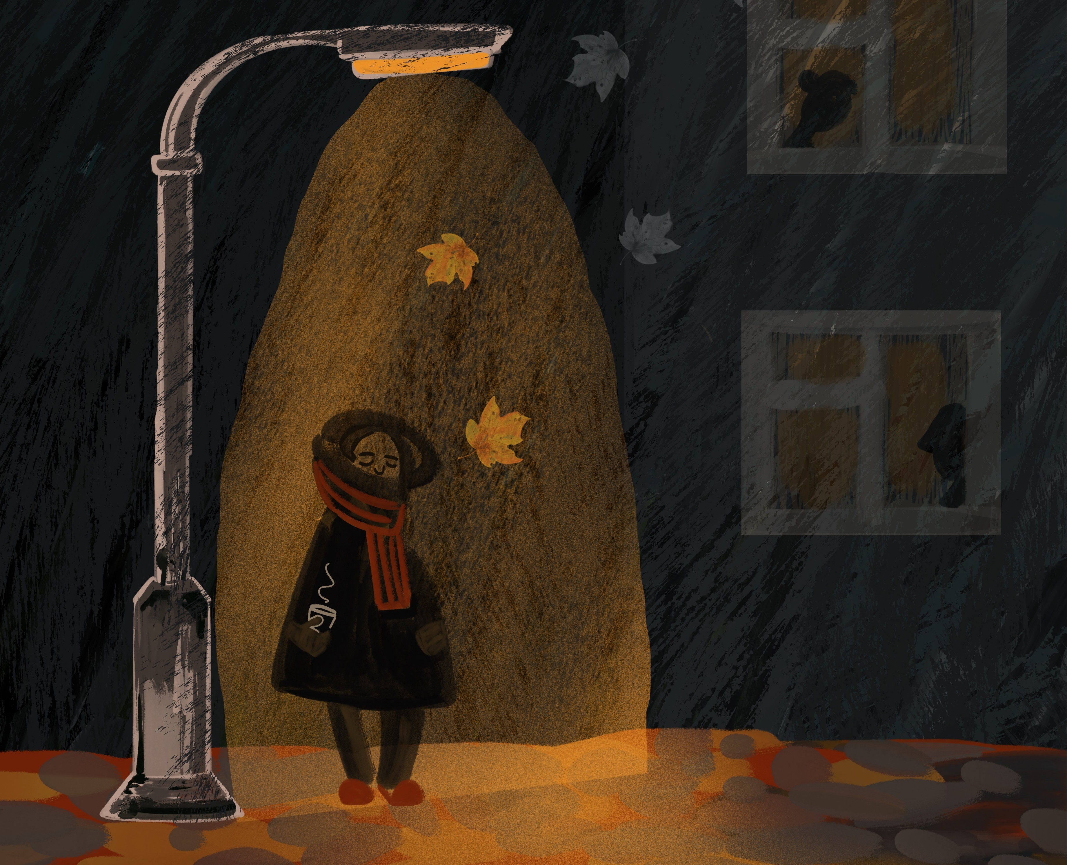 Осенняя атмосфера — Иллюстрация на Dprofile