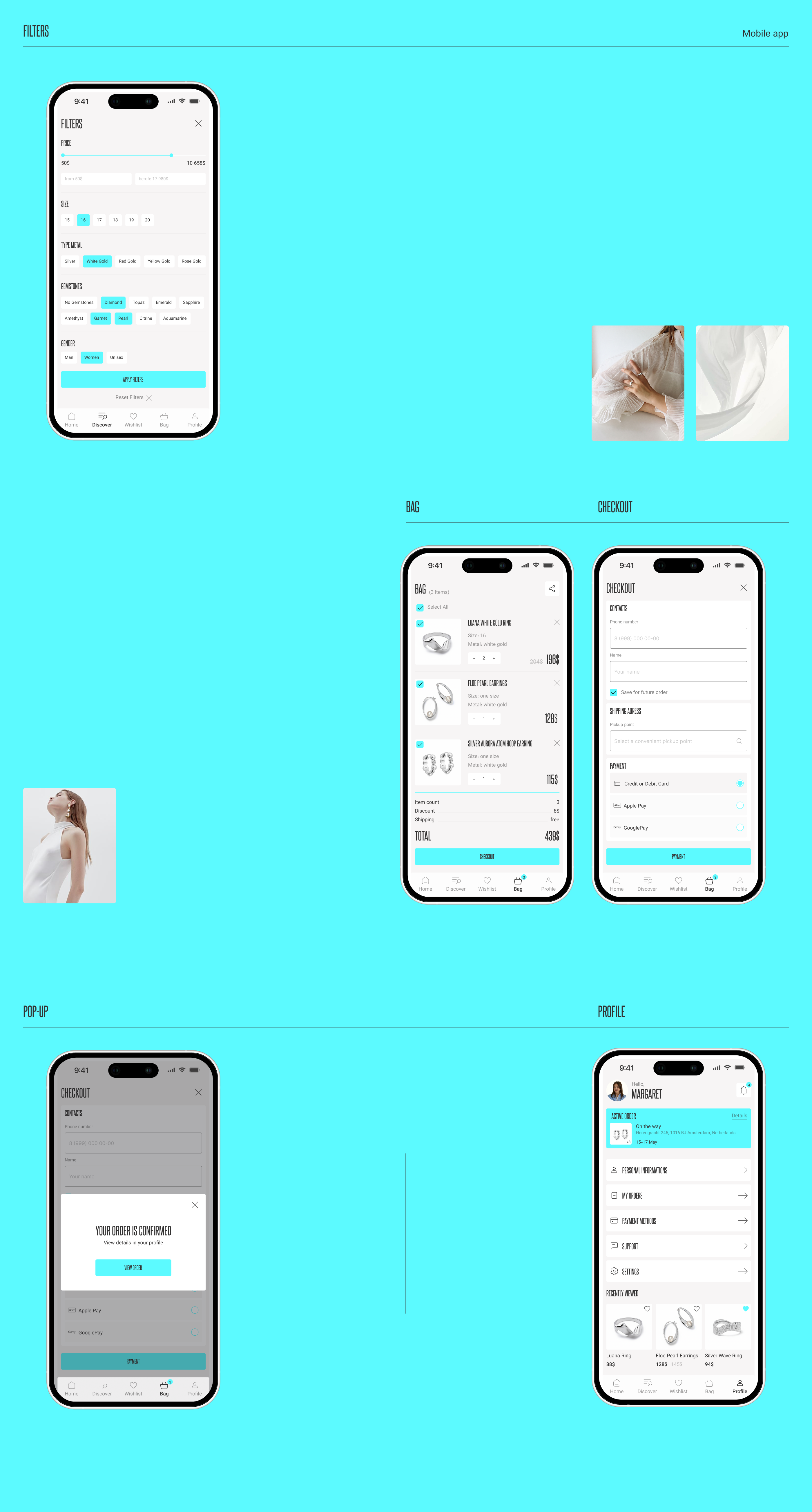 Jewelry E-commerce Concept | Mobile App — Изображение №12 — Интерфейсы на Dprofile