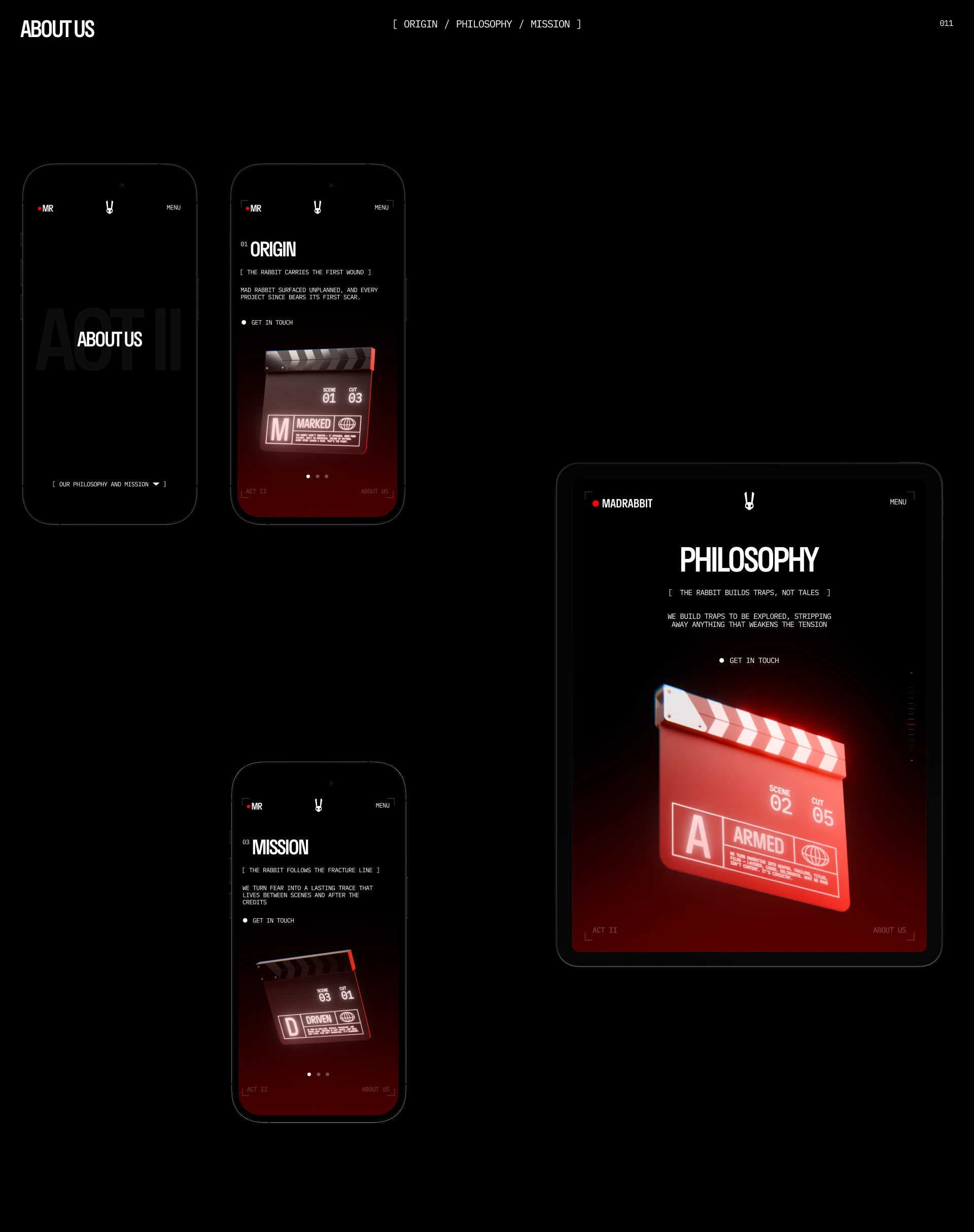 MADRABBIT // film studio — Изображение №4 — Интерфейсы, Брендинг на Dprofile