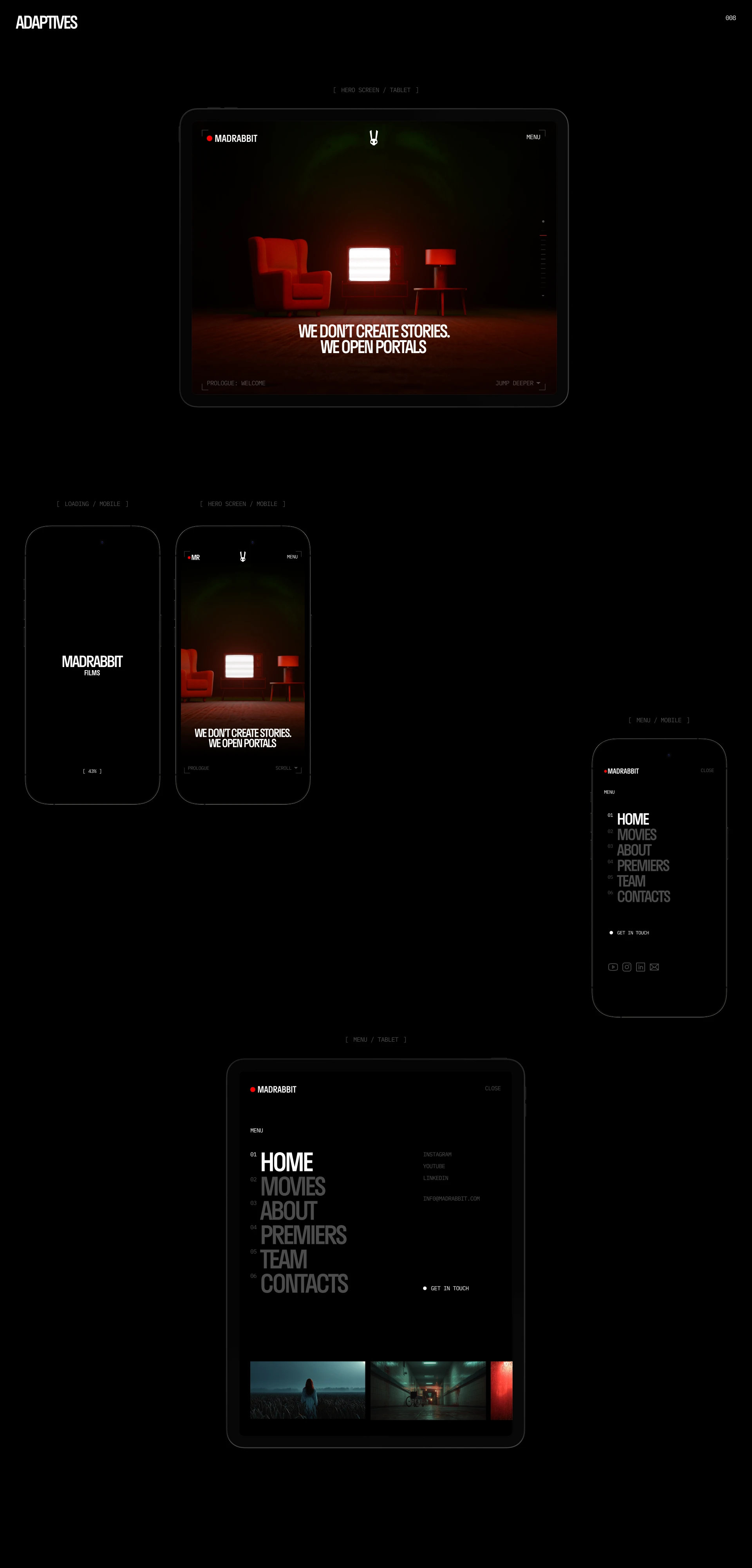 MADRABBIT // film studio — Изображение №2 — Интерфейсы, Брендинг на Dprofile