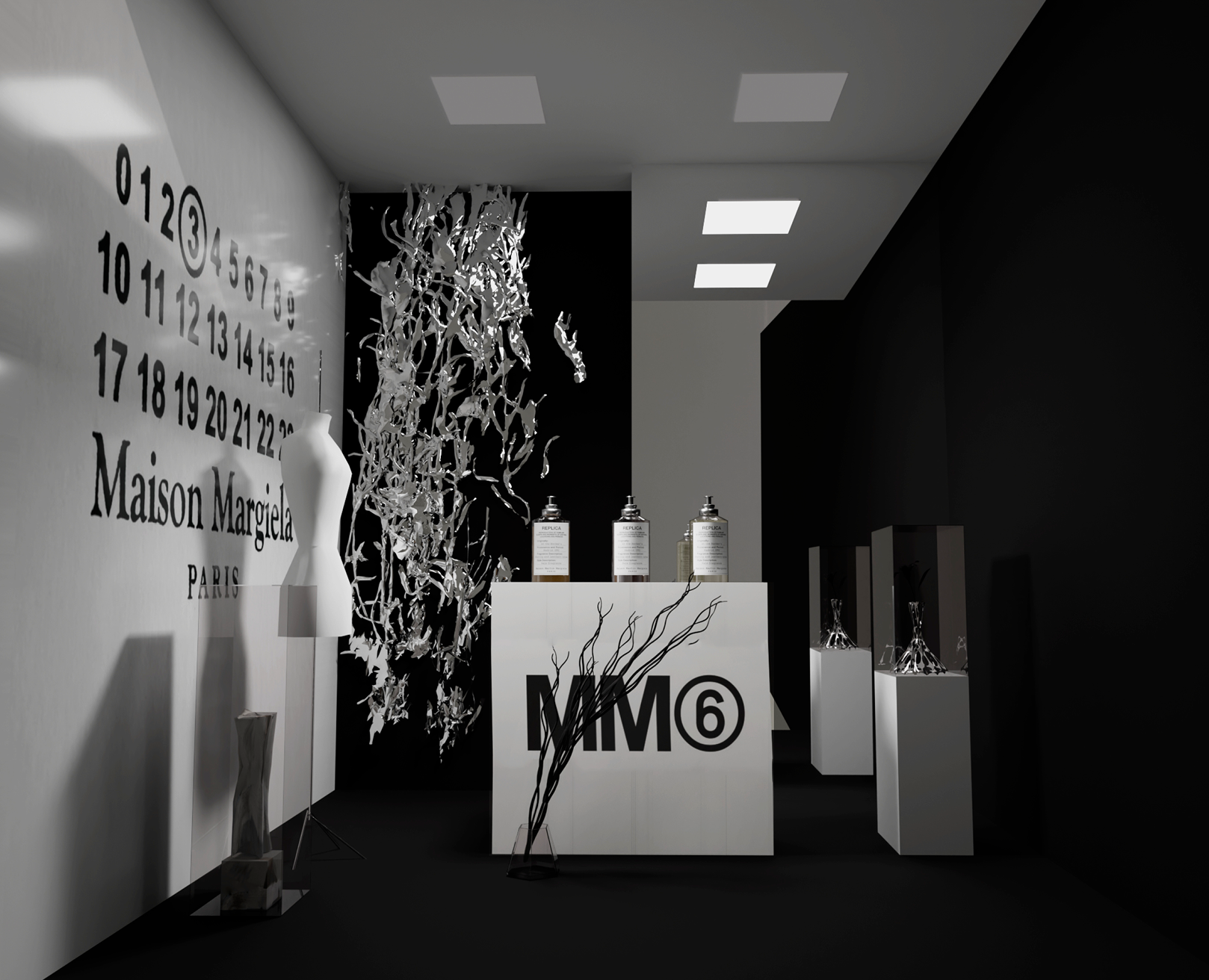 3Д витрина для парфюмерной линии Replica Maison Margiela — 3D на Dprofile