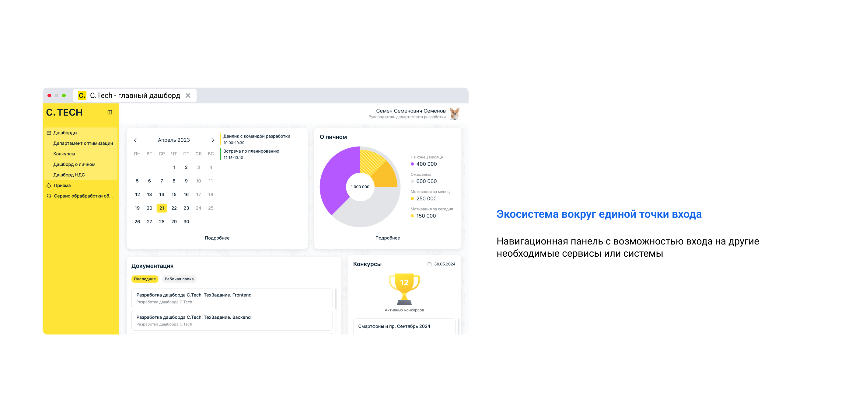 Dashboard | C.Tech — Изображение №6 — Интерфейсы на Dprofile