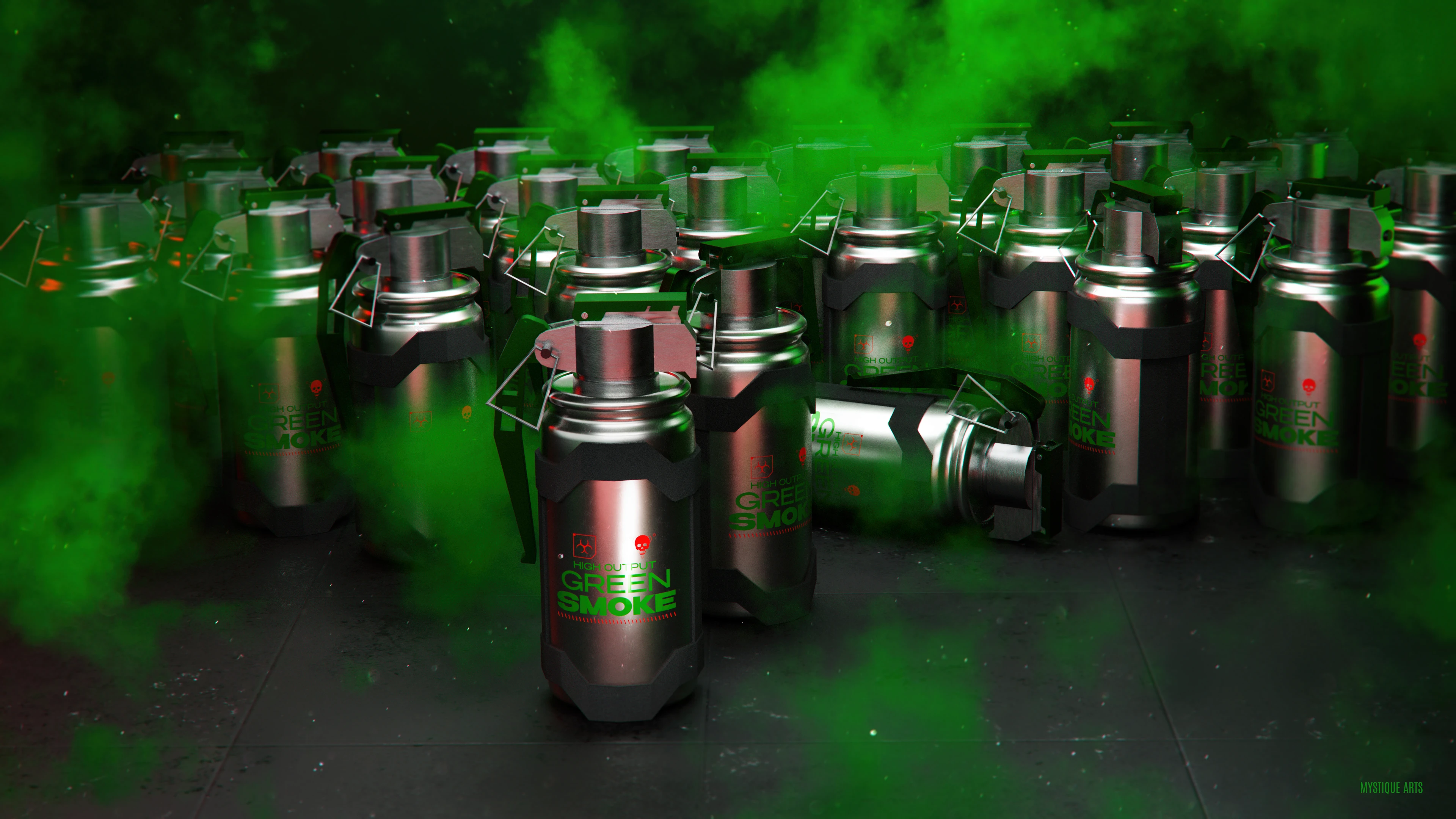 Концепт гранаты «Green Smoke» — Изображение №4 — Иллюстрация, 3D на Dprofile