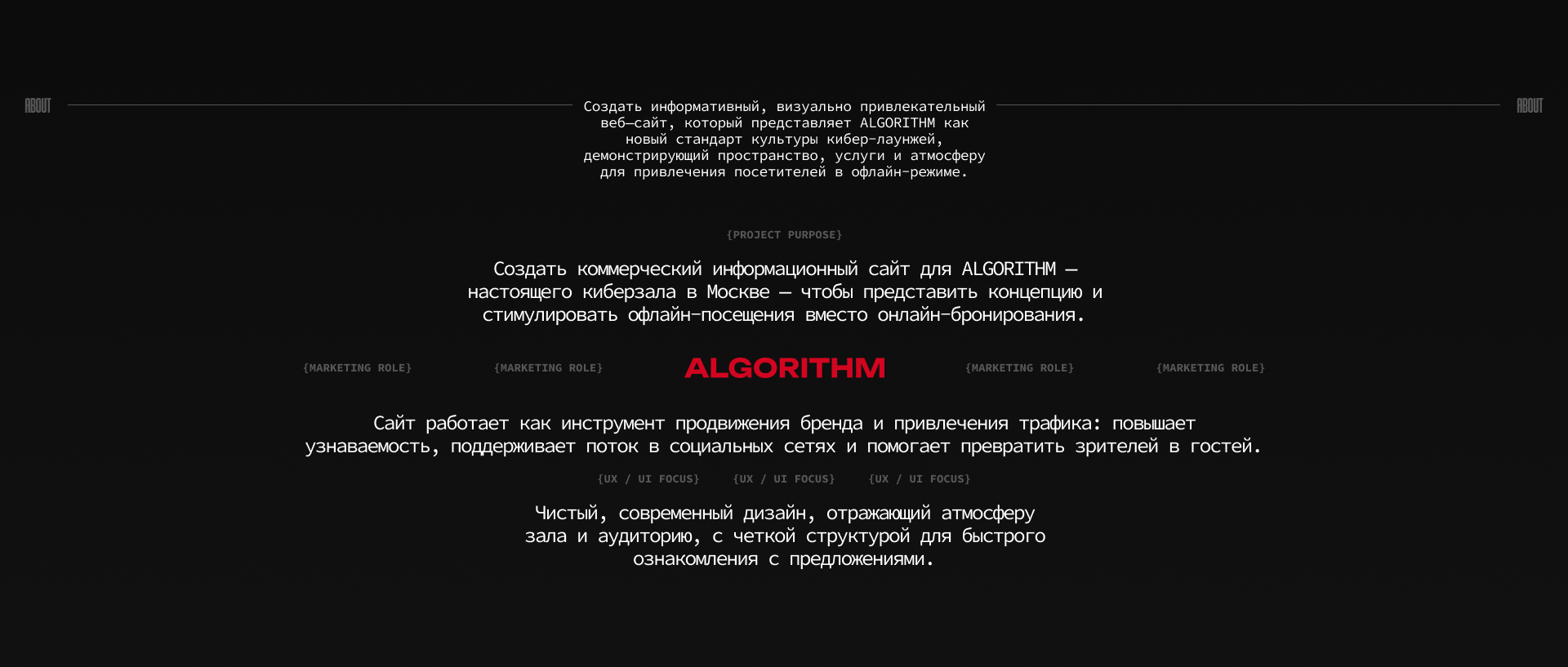 ALGORITHM CYBER LOUNGE — Изображение №2 — Интерфейсы, Анимация на Dprofile