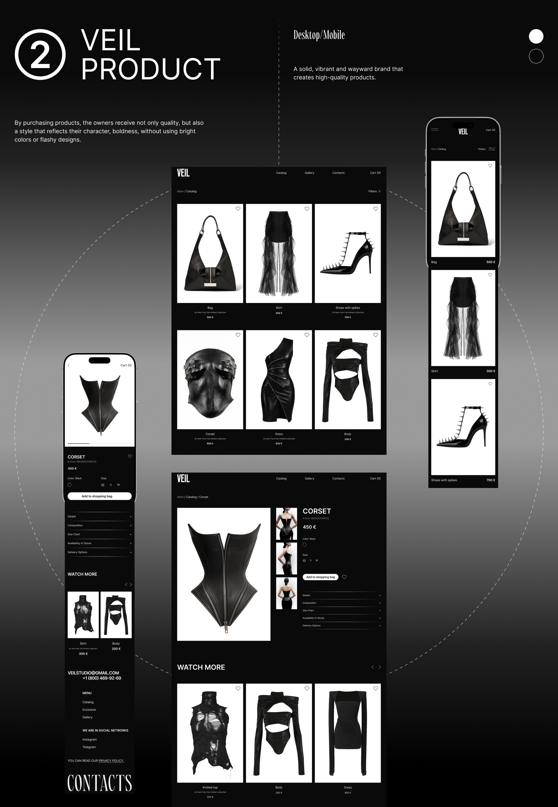 Veil | Website & Brand identity — Изображение №10 — Интерфейсы, Брендинг на Dprofile