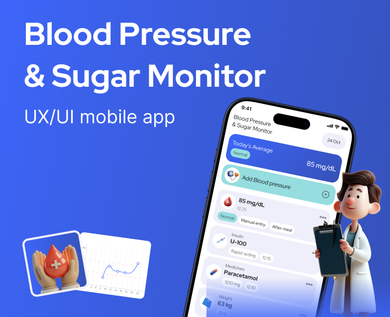 Blood Pressure & Sugar Monitor — Интерфейсы на Dprofile