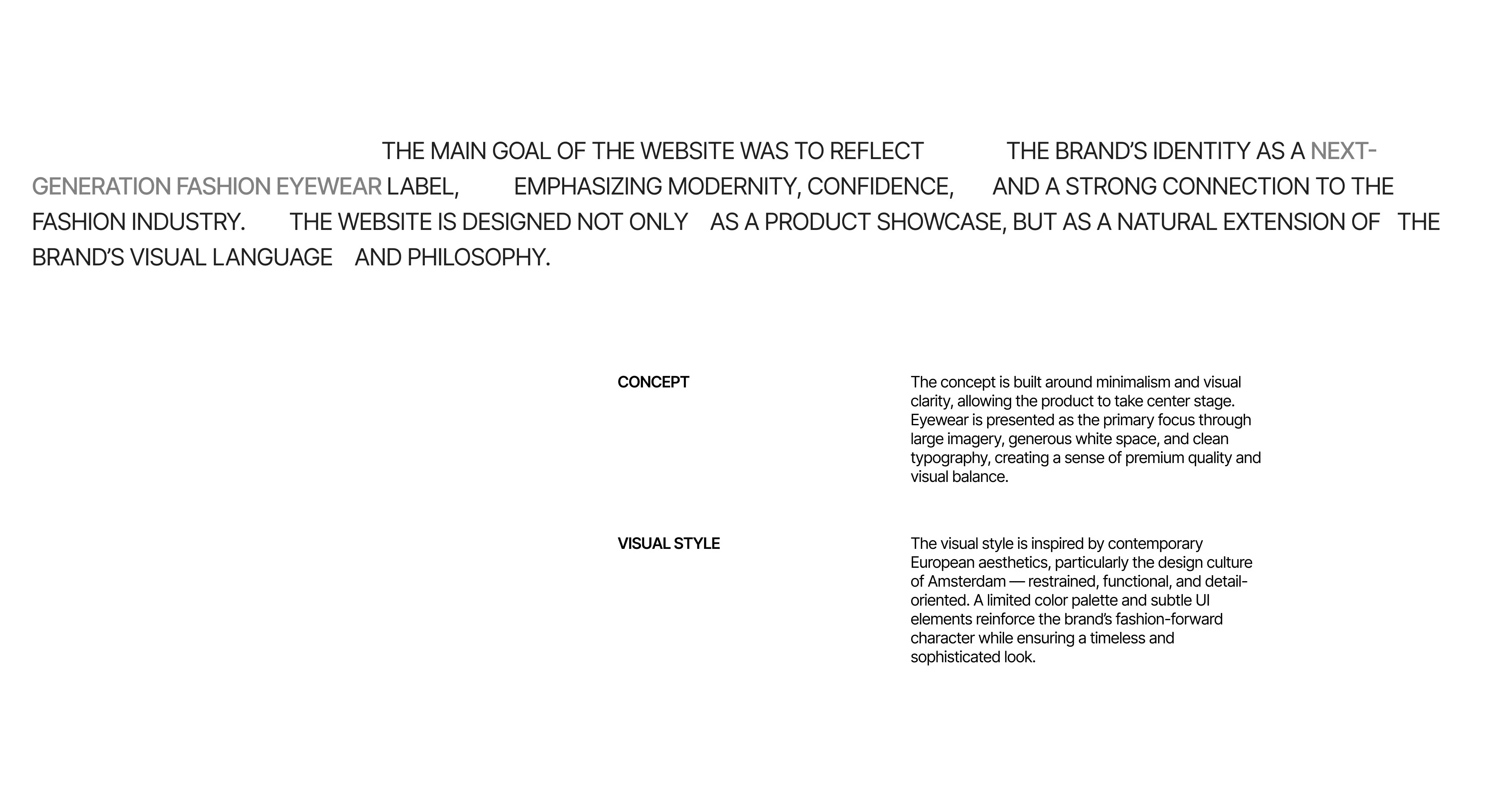 VINCI EYEWEAR, online store, e-commerce — Изображение №5 — Интерфейсы, Брендинг на Dprofile