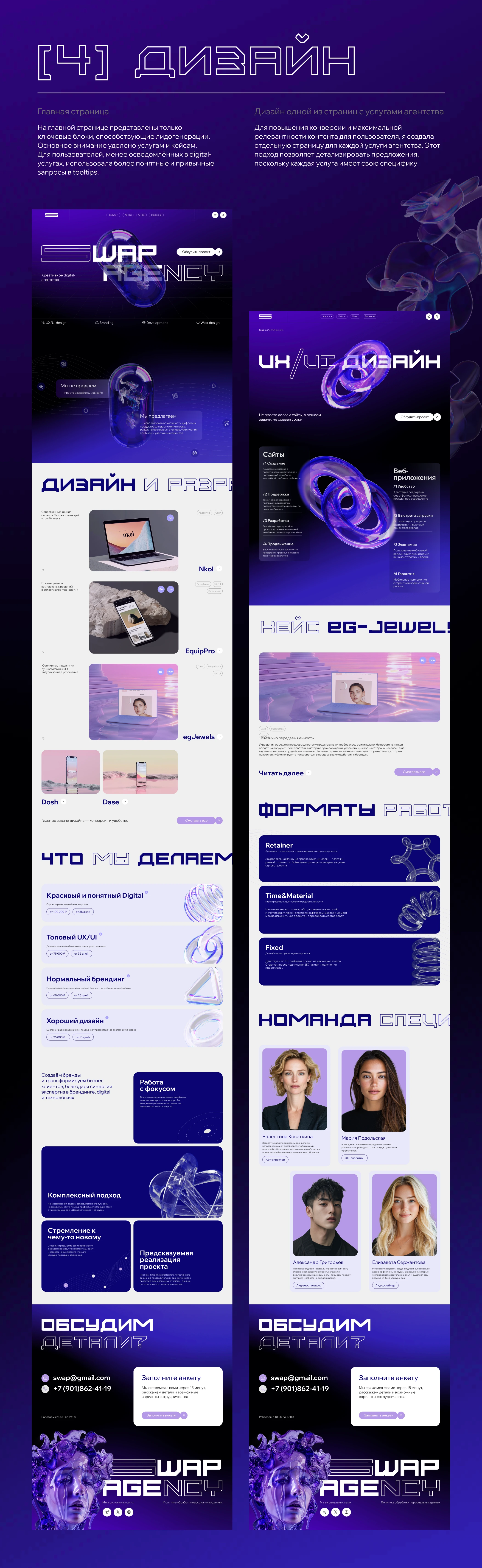 Дизайн сайта для креативного digital-агентства — Изображение №7 — Интерфейсы, Анимация на Dprofile