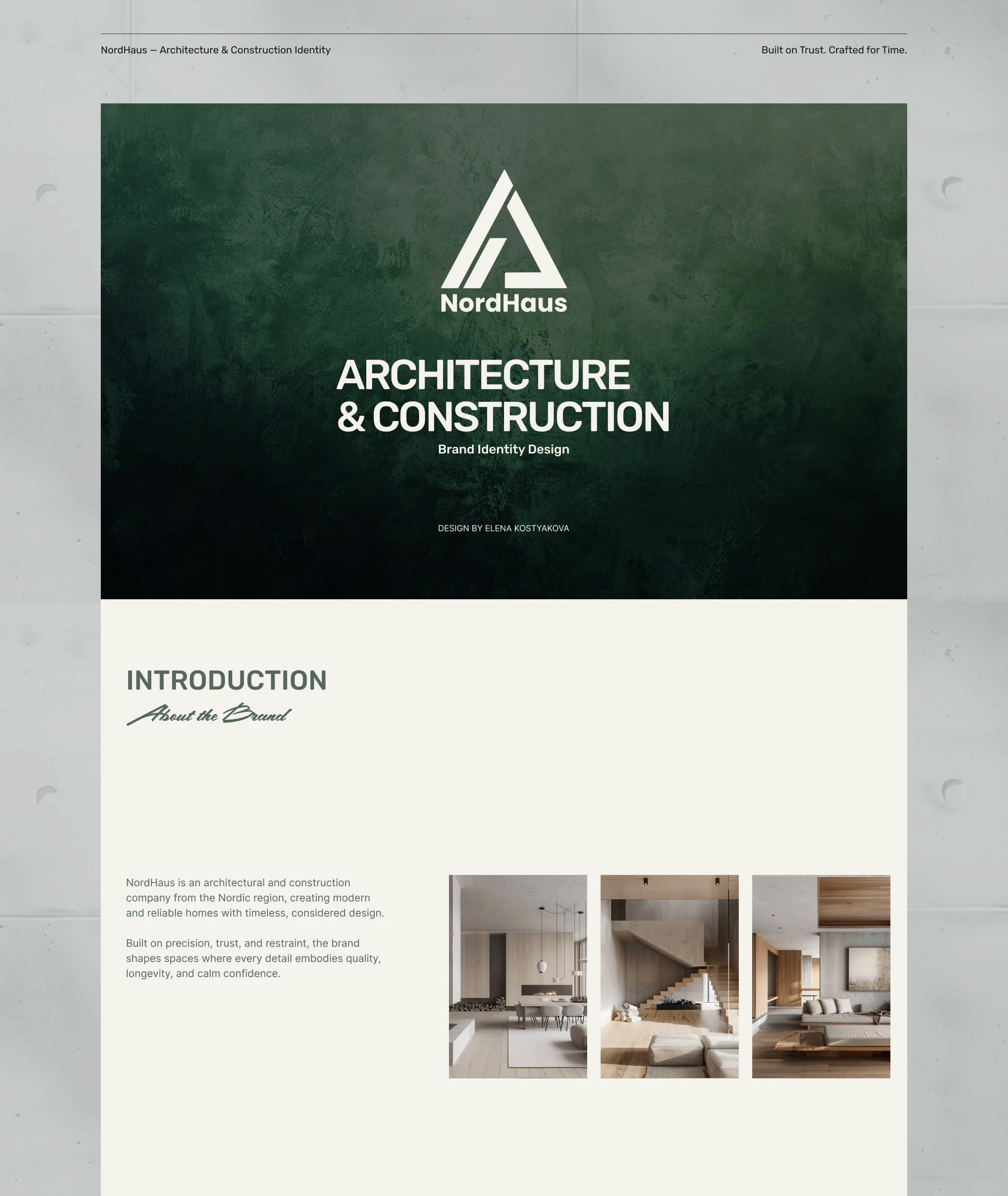 NordHaus — Architecture & Construction — Изображение №1 — Брендинг на Dprofile