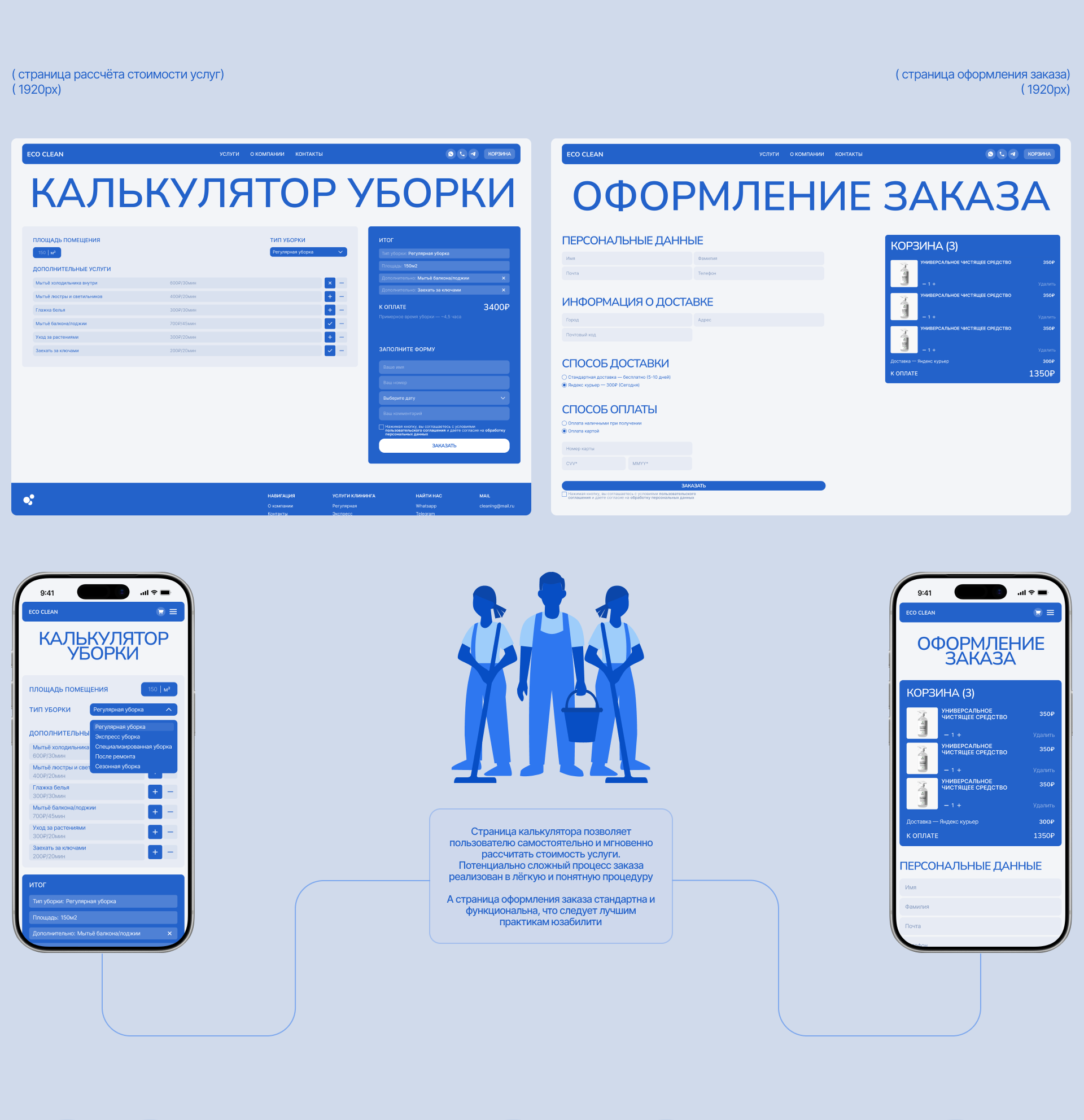 [ECO CLEAN] Commercial project — Изображение №14 — Интерфейсы, Брендинг на Dprofile