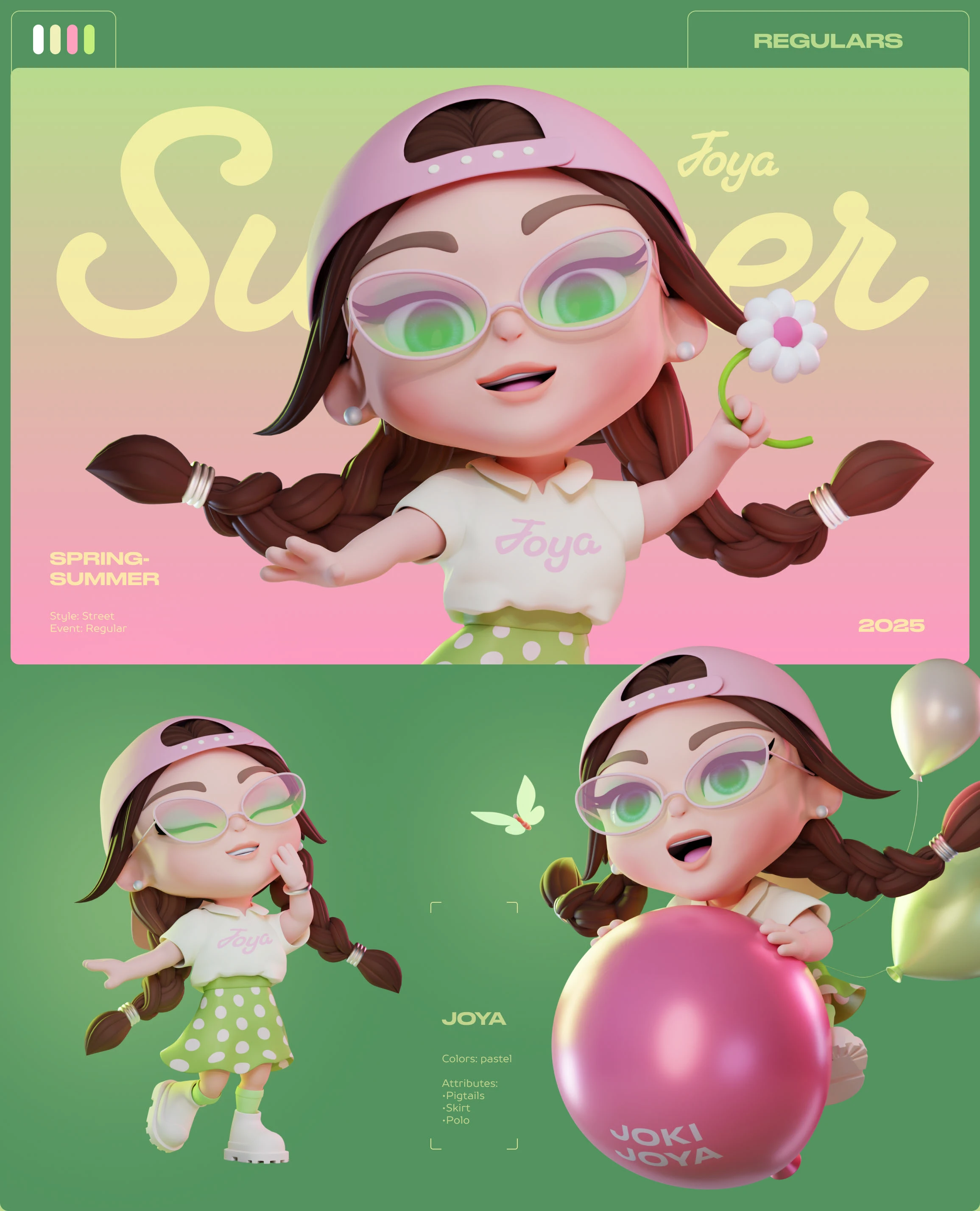 JOKI JOYA - mascot character styles | vol.3 — Изображение №3 — Иллюстрация, 3D на Dprofile