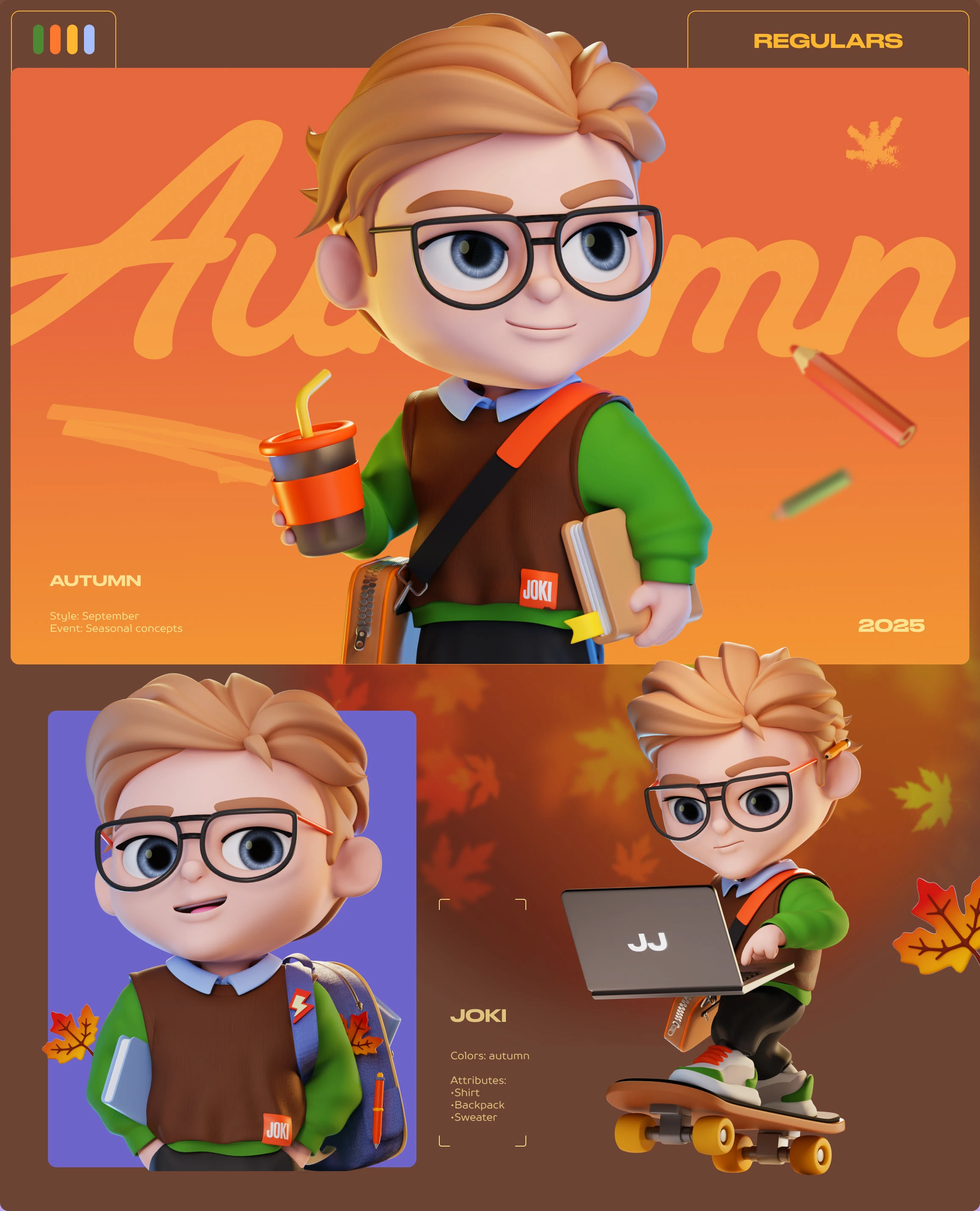 JOKI JOYA - mascot character styles | vol.3 — Изображение №15 — Иллюстрация, 3D на Dprofile