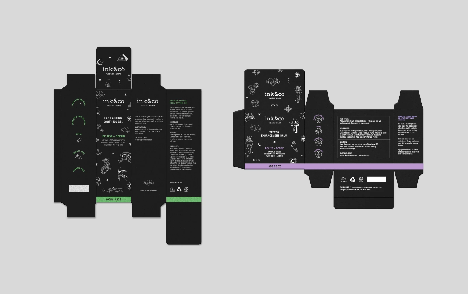 ink&co tattoo care packaging — Изображение №12 — Брендинг, Иллюстрация на Dprofile