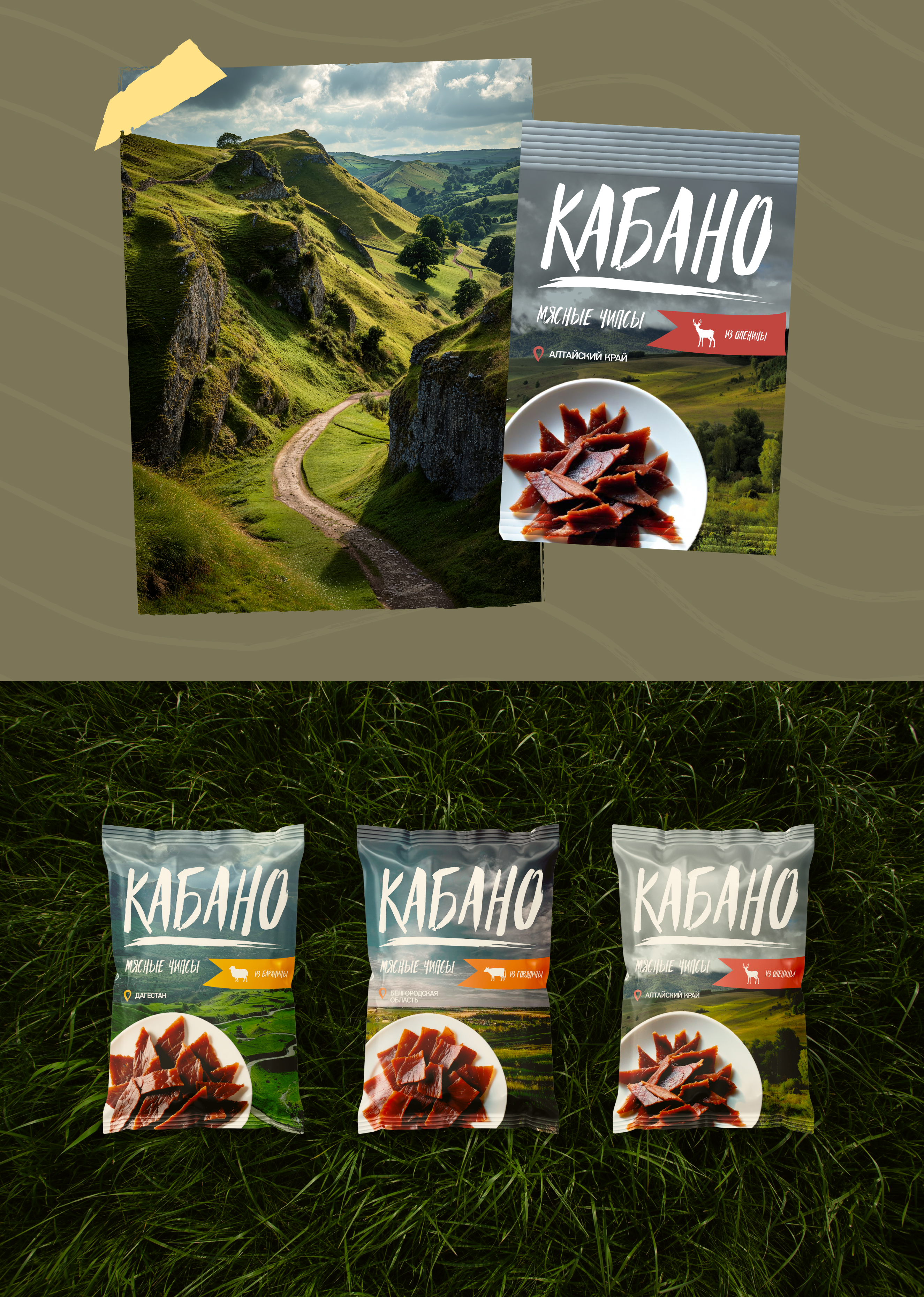 КАБАНО | дизайн упаковки мясных чипсов — Изображение №7 — Интерфейсы, Брендинг на Dprofile
