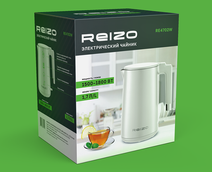 Упаковка бытовой техники ТМ REIZO — Графика, Брендинг на Dprofile
