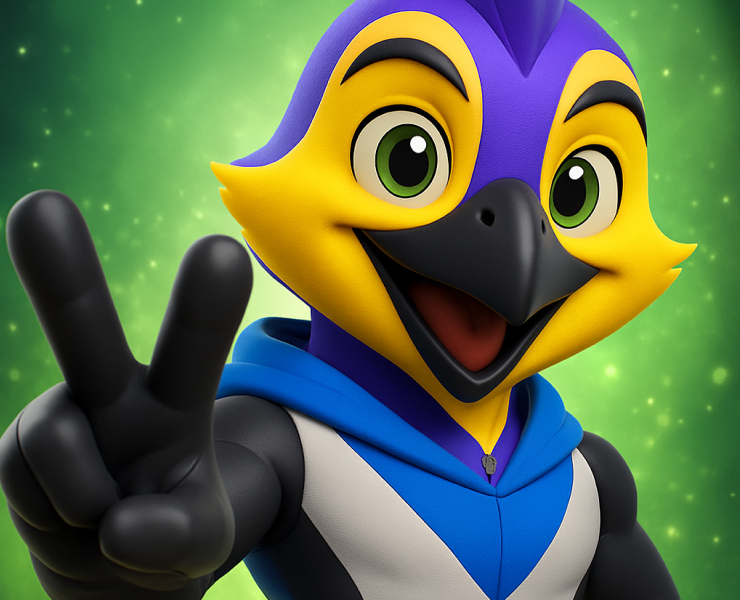 Маскот Vanellus vanellus (CHIBIS) — Брендинг, Иллюстрация на Dprofile